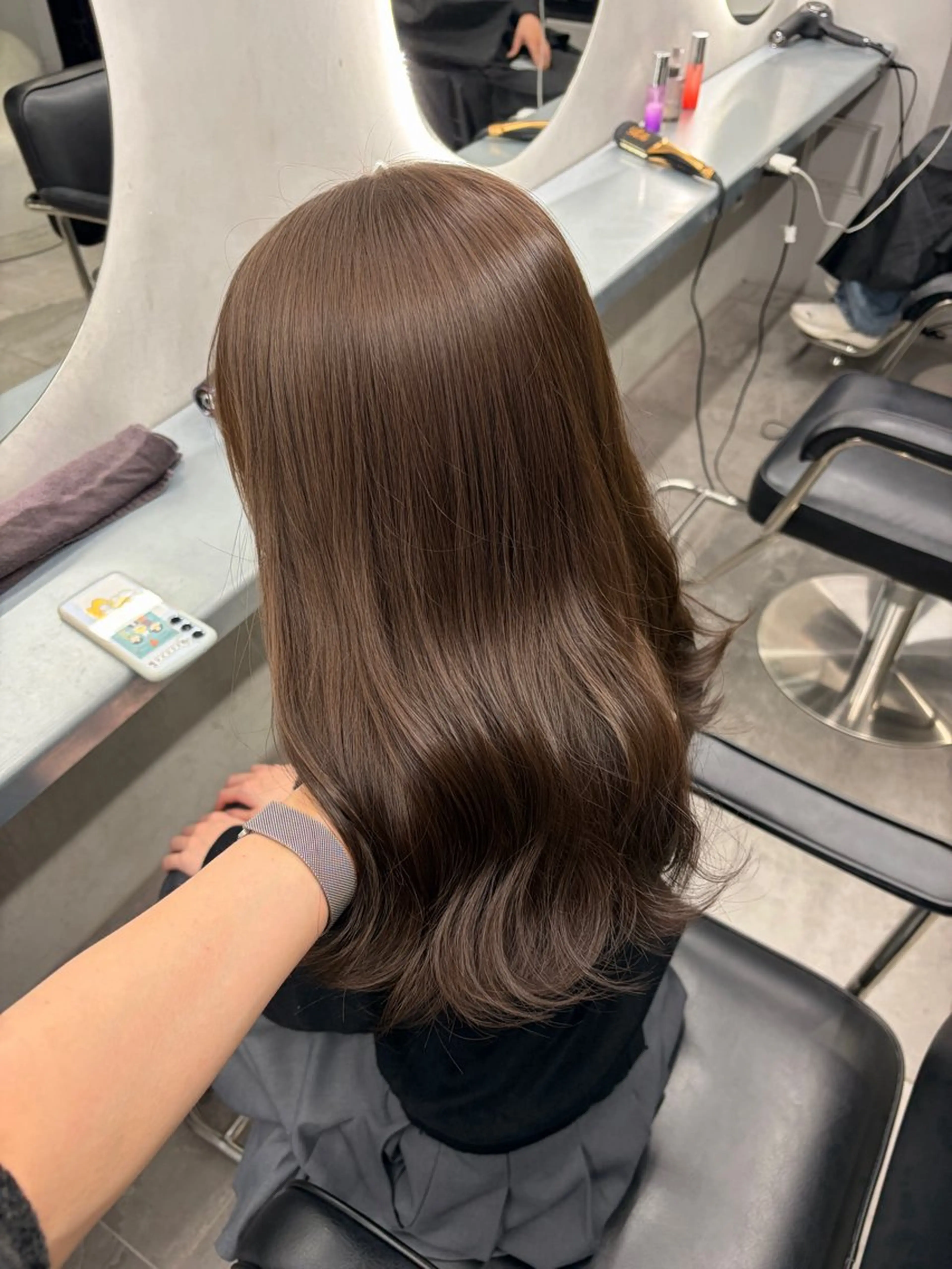 カラー ヘアカラー トリートメント ヘッドスパ ヘアセット 透明感/グレージュ/ ベージュ/るな🪽のヘアスタイル