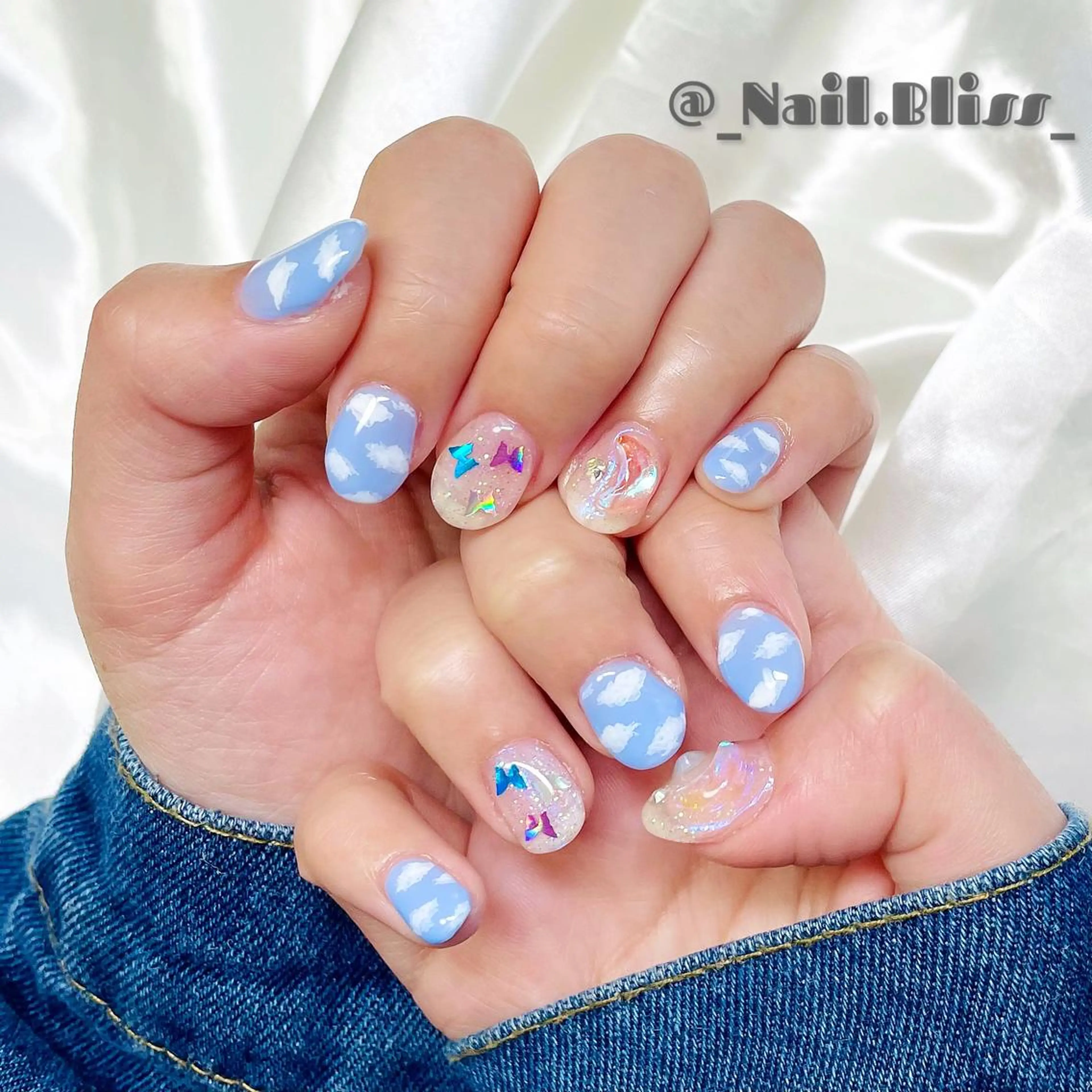 ネイル オーロラネイル ハンドネイル NAIL BLISSのネイルデザイン