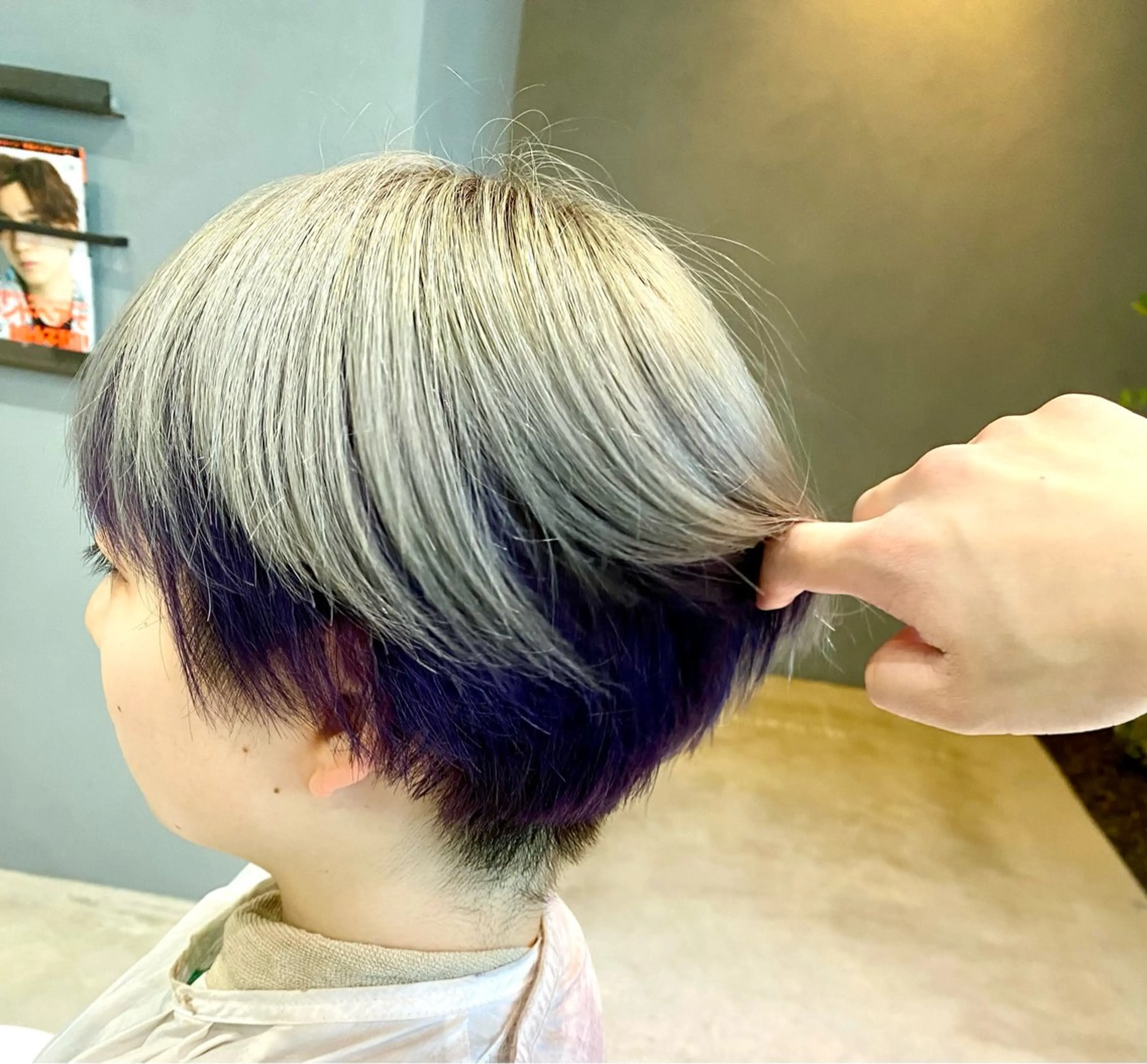 ショート パープルカラー 艶髪・透明感カラー・ 韓国ヘア・Yuriのヘアスタイル