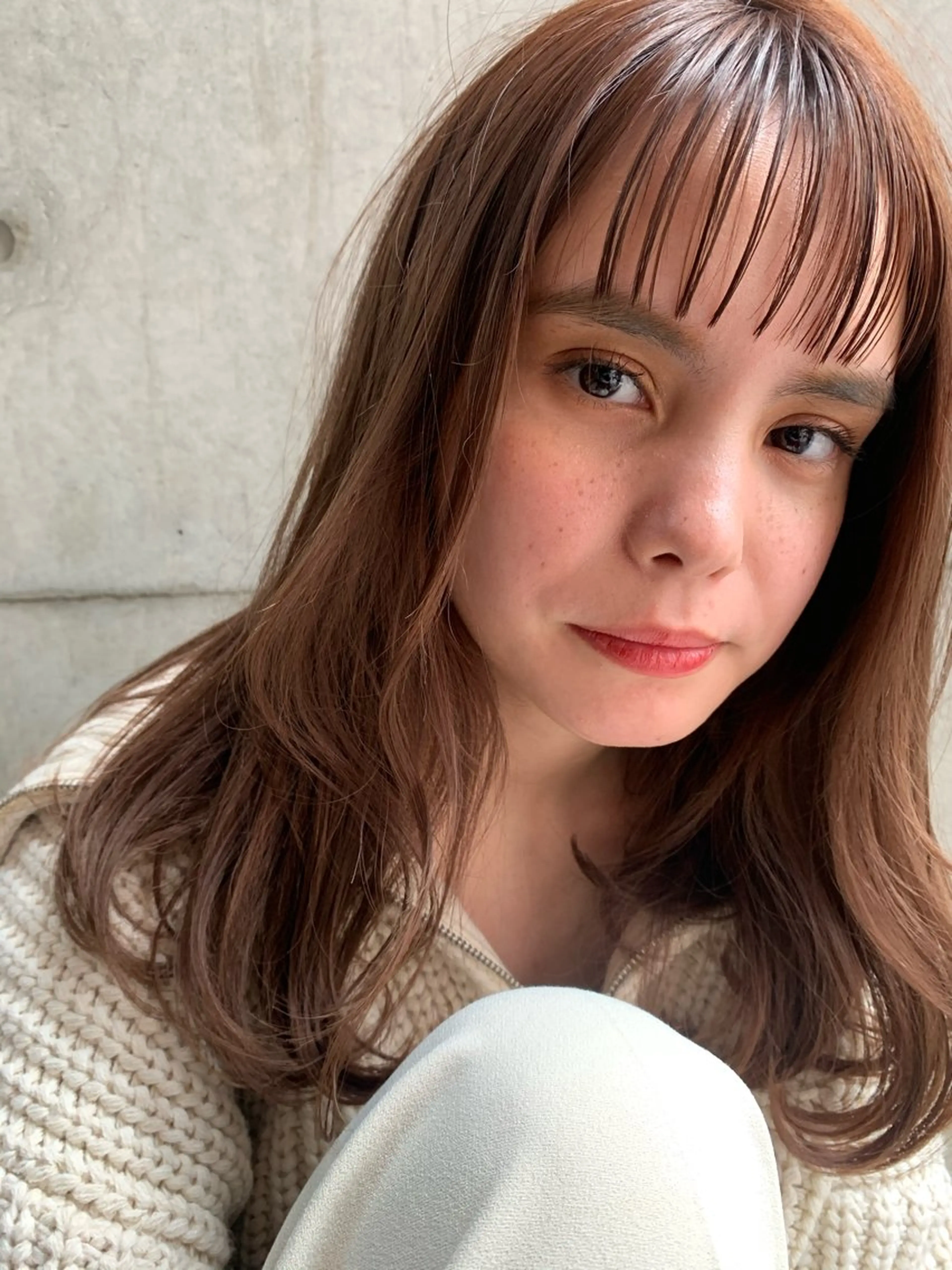 セミロング オン眉 似合わせcut ◎ 倉橋実咲のヘアスタイル