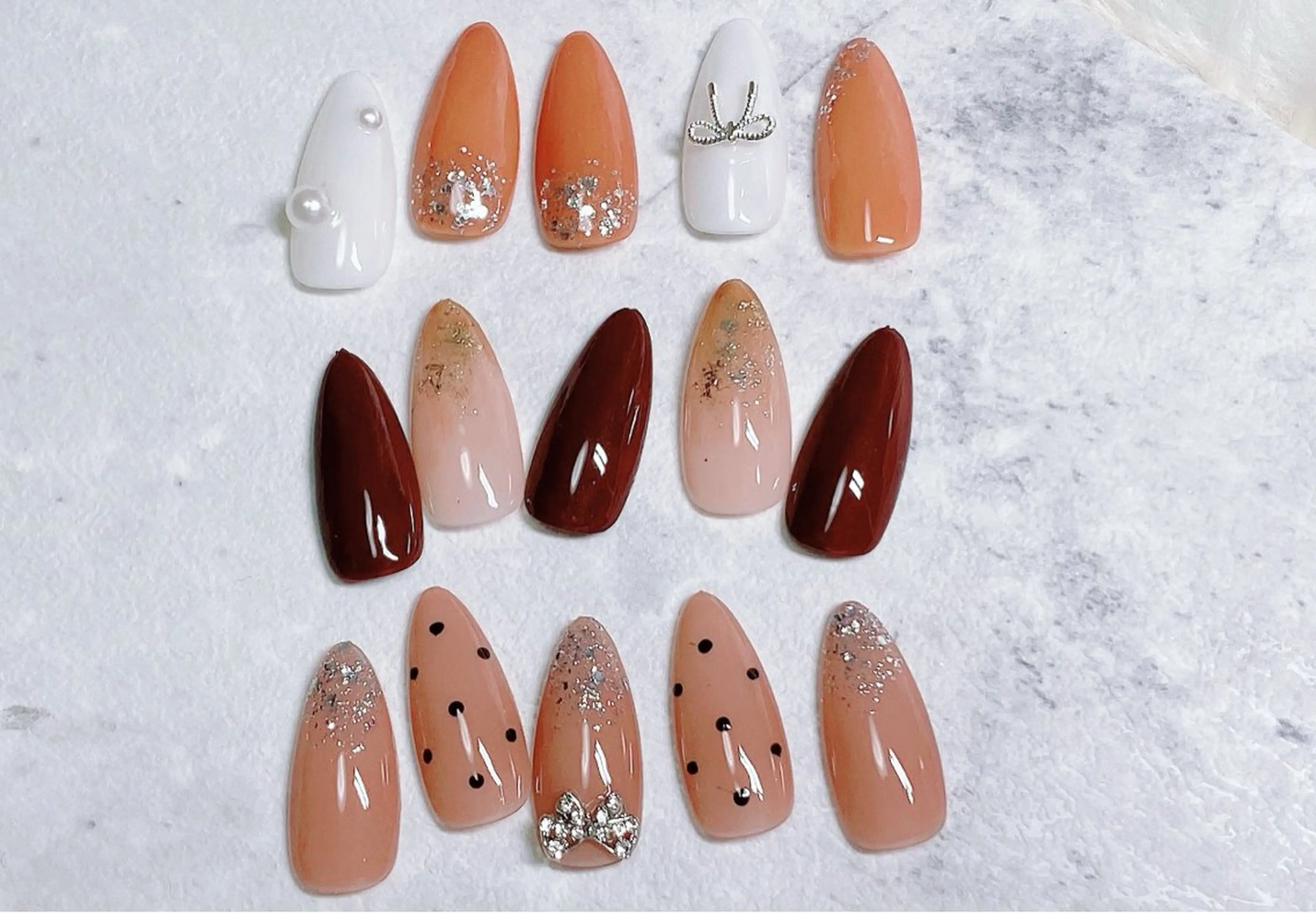 ネイル 長さ出し フットネイル ジェルネイル 韓国ネイル マグネットネイル ハンドネイル Nail Annのネイルデザイン
