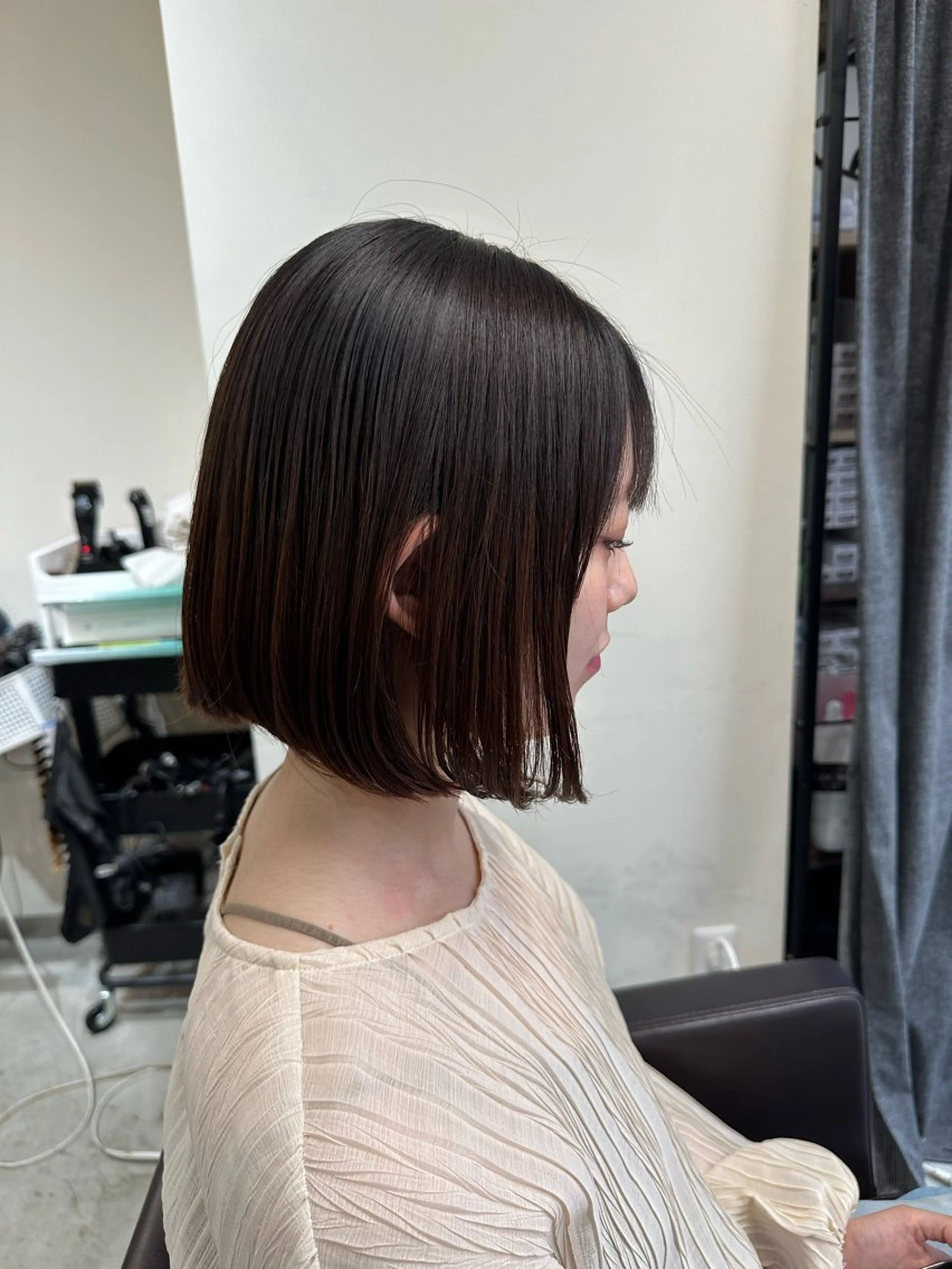 ショート カラー パーマ ボブ 髪質改善 似合わせカット 小顔カット 縮毛矯正 カット 縮毛矯正 トリートメント 平日オススメ✨ プチプラ✨山下のヘアスタイル