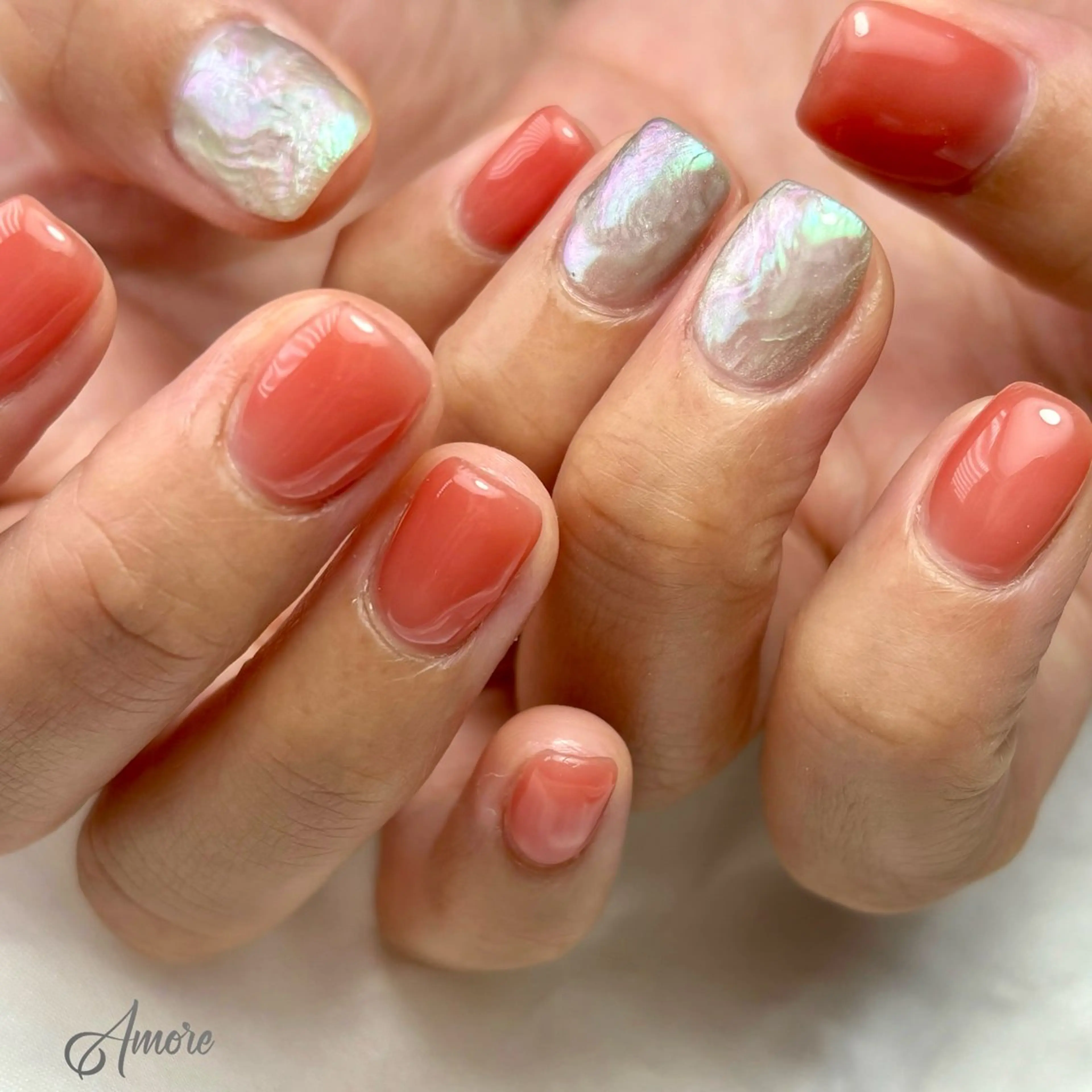 ネイル ジェルネイル キラキラネイル 韓国ネイル マグネットネイル パラジェル You kyehwaのネイルデザイン