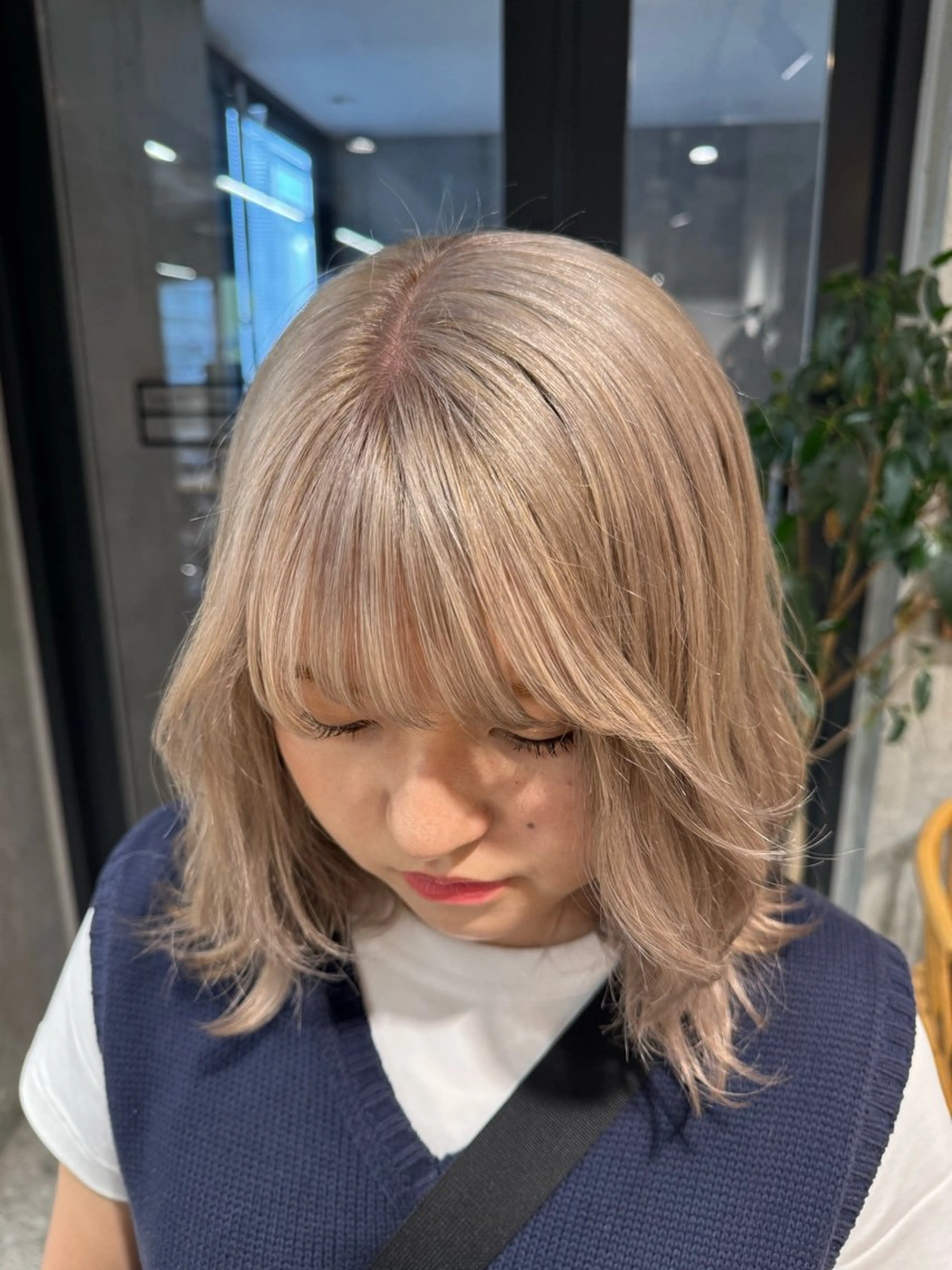 ミディアム ヘアカラー 🎀ダブルカラー hinata🎀のヘアスタイル