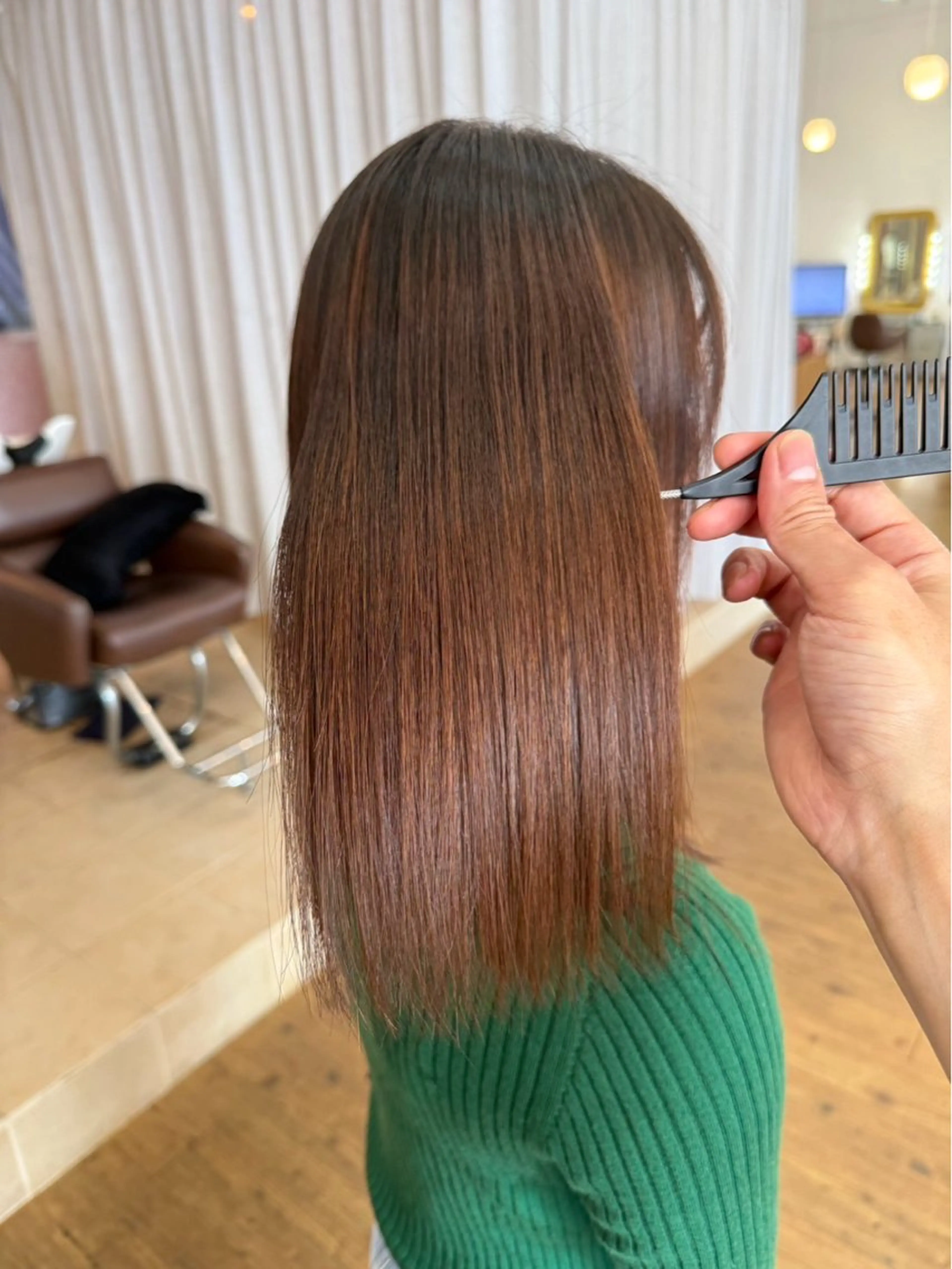 ロング カラー 満岡 聖奈のヘアスタイル
