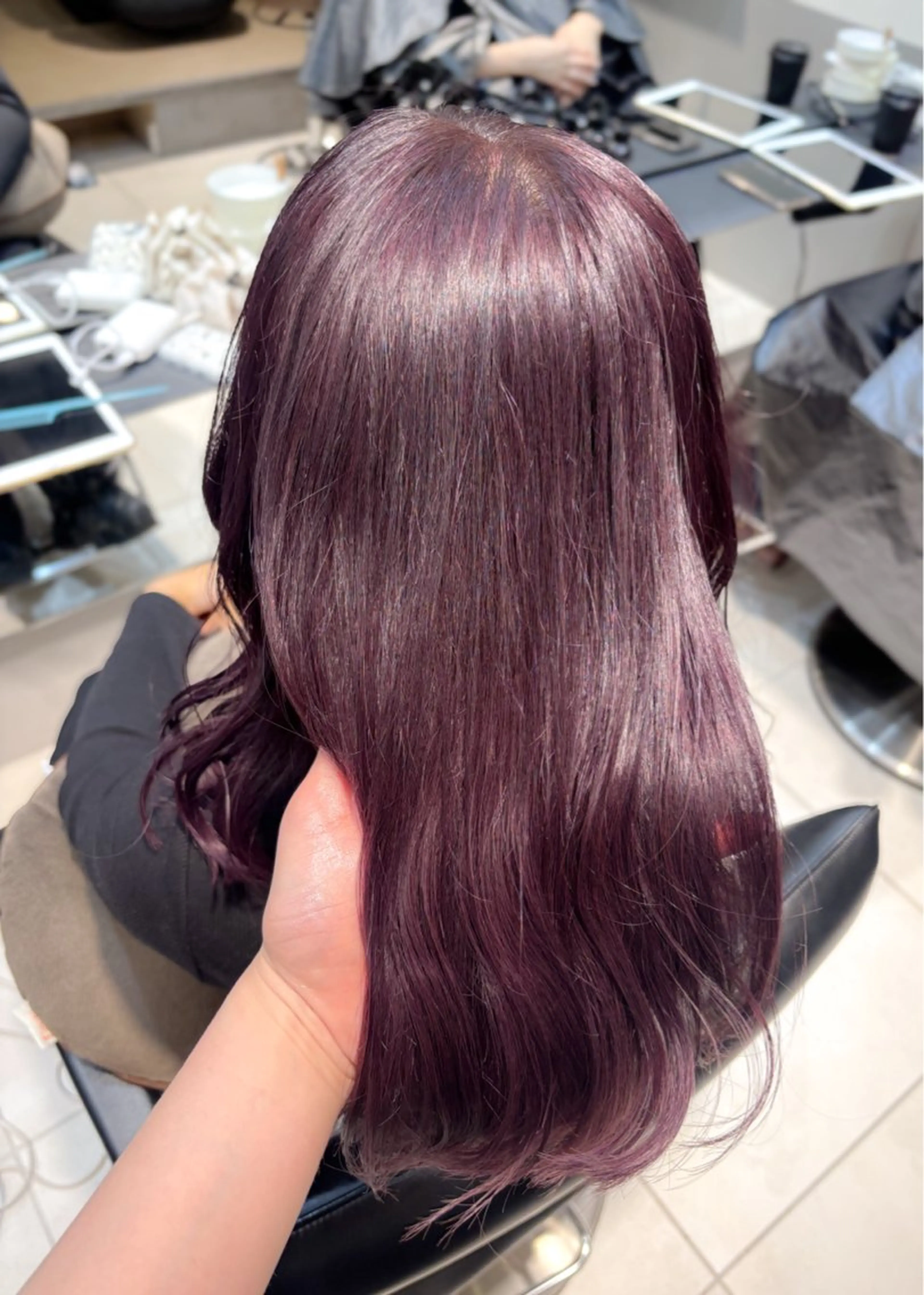 ミディアム カラー ヘアカラー トリートメント 柔らかgirly/ レイヤー/yuiのヘアスタイル