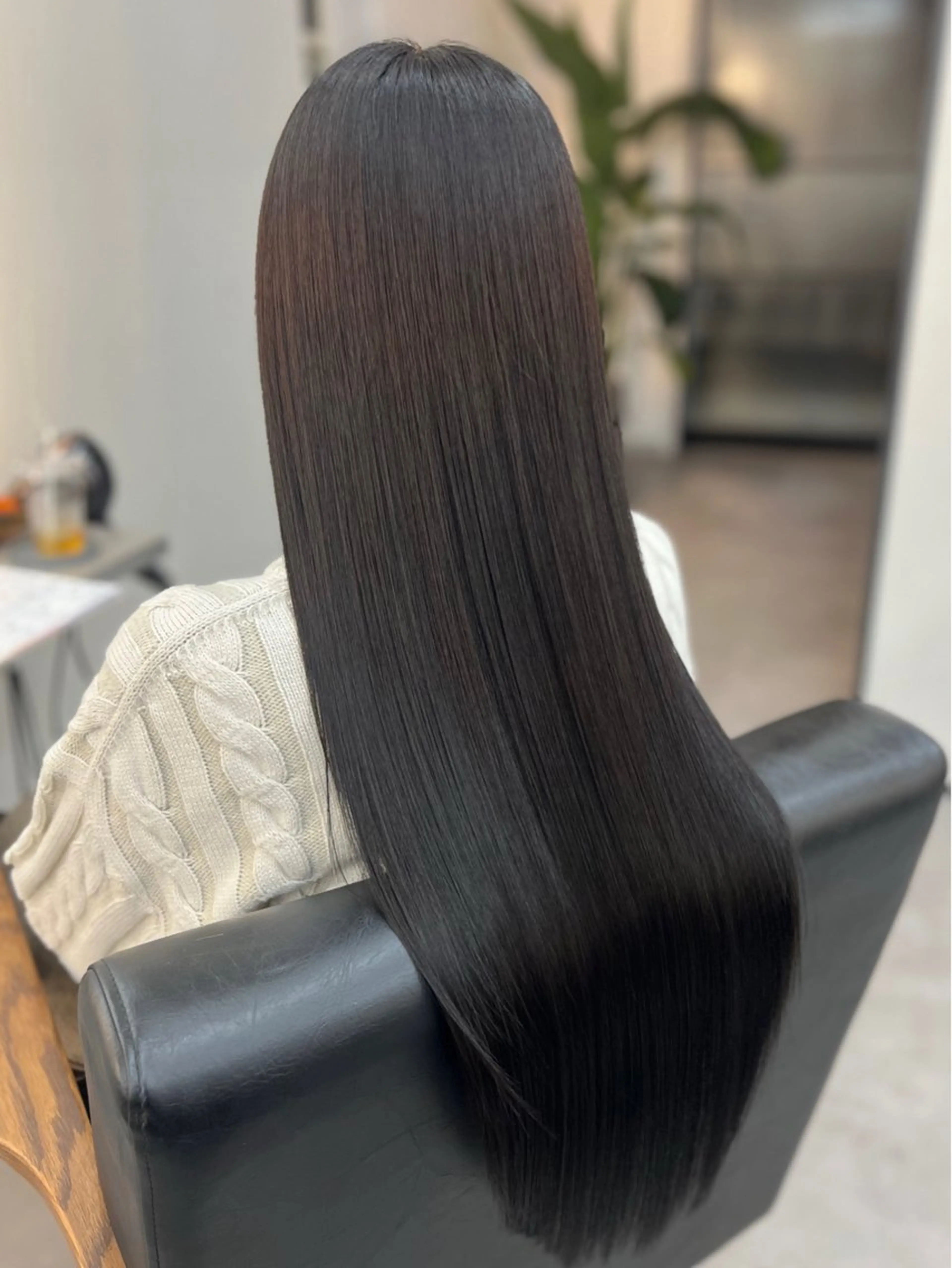 ロング カット ヘアカラー トリートメント RIENS xrea 髪質改善 /ななみのヘアスタイル