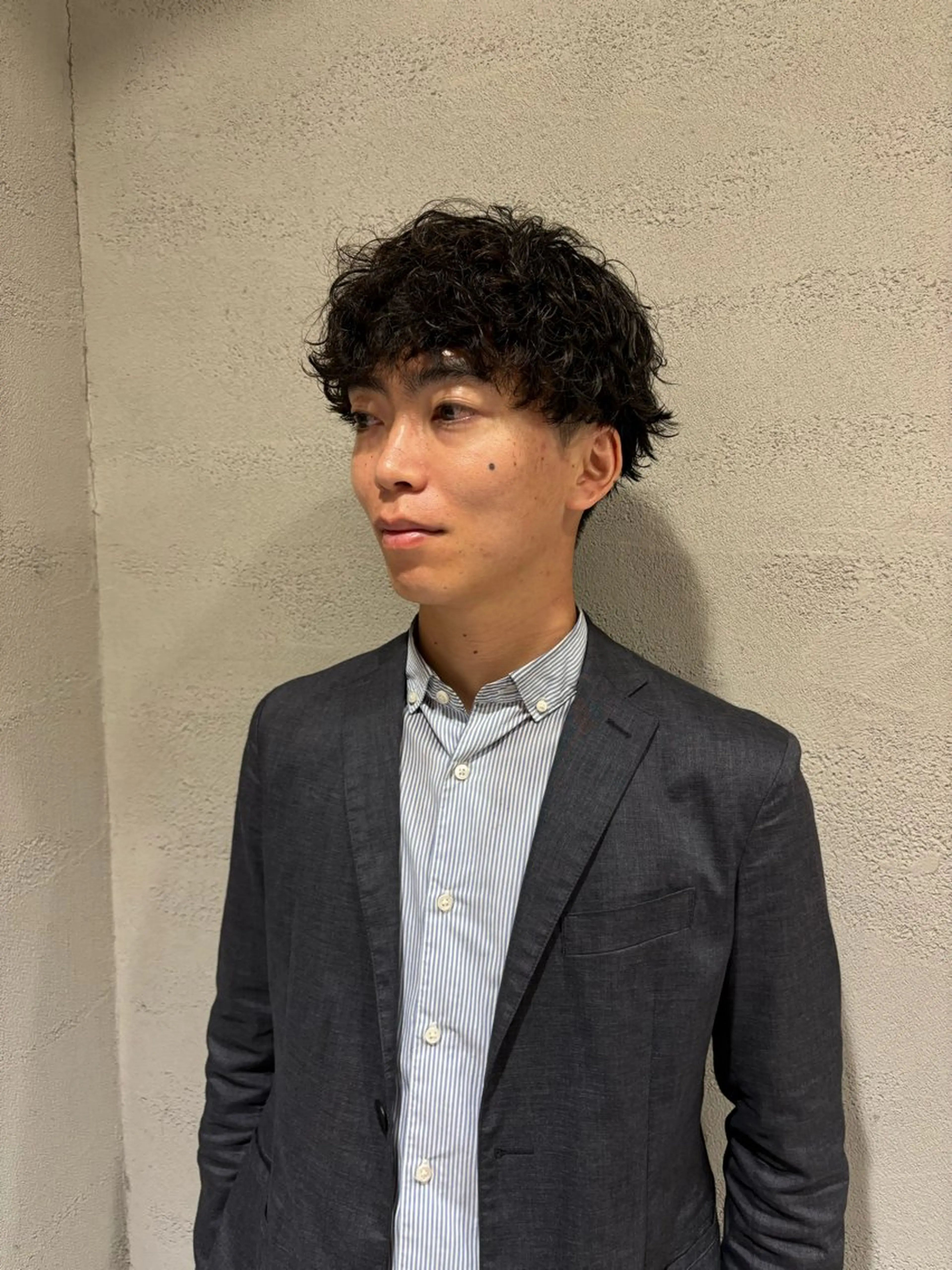 ミディアム パーマ メンズ 波巻きパーマ パーマ メンズ/特殊ヘア パーマ🕷️小夏貴也のヘアスタイル