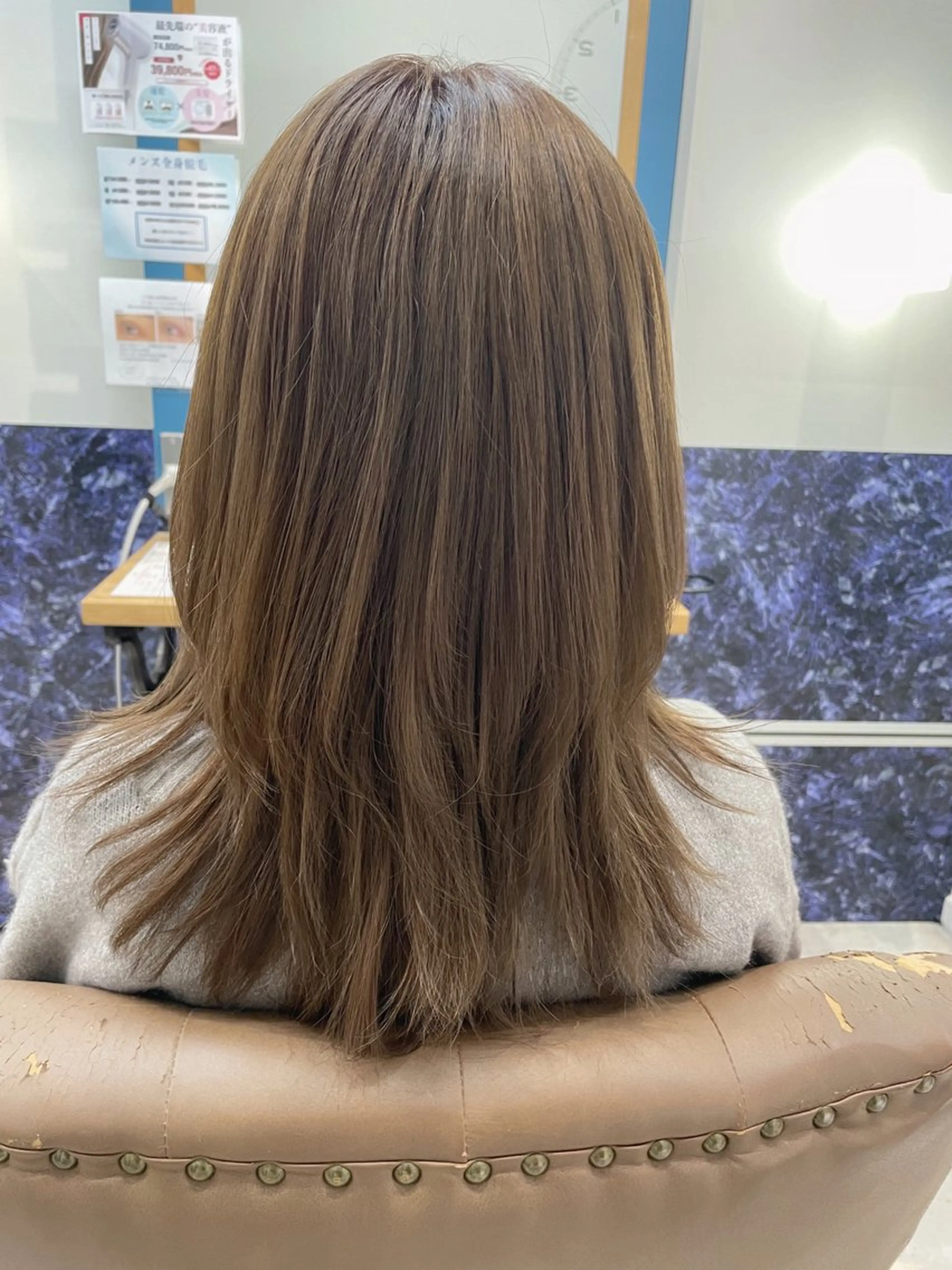 ロング カラー ベージュカラー ミルクティーベージュ ヘアカラー トリートメント 🍒透明感カラー/ 艶カラー/さくら🍒のヘアスタイル