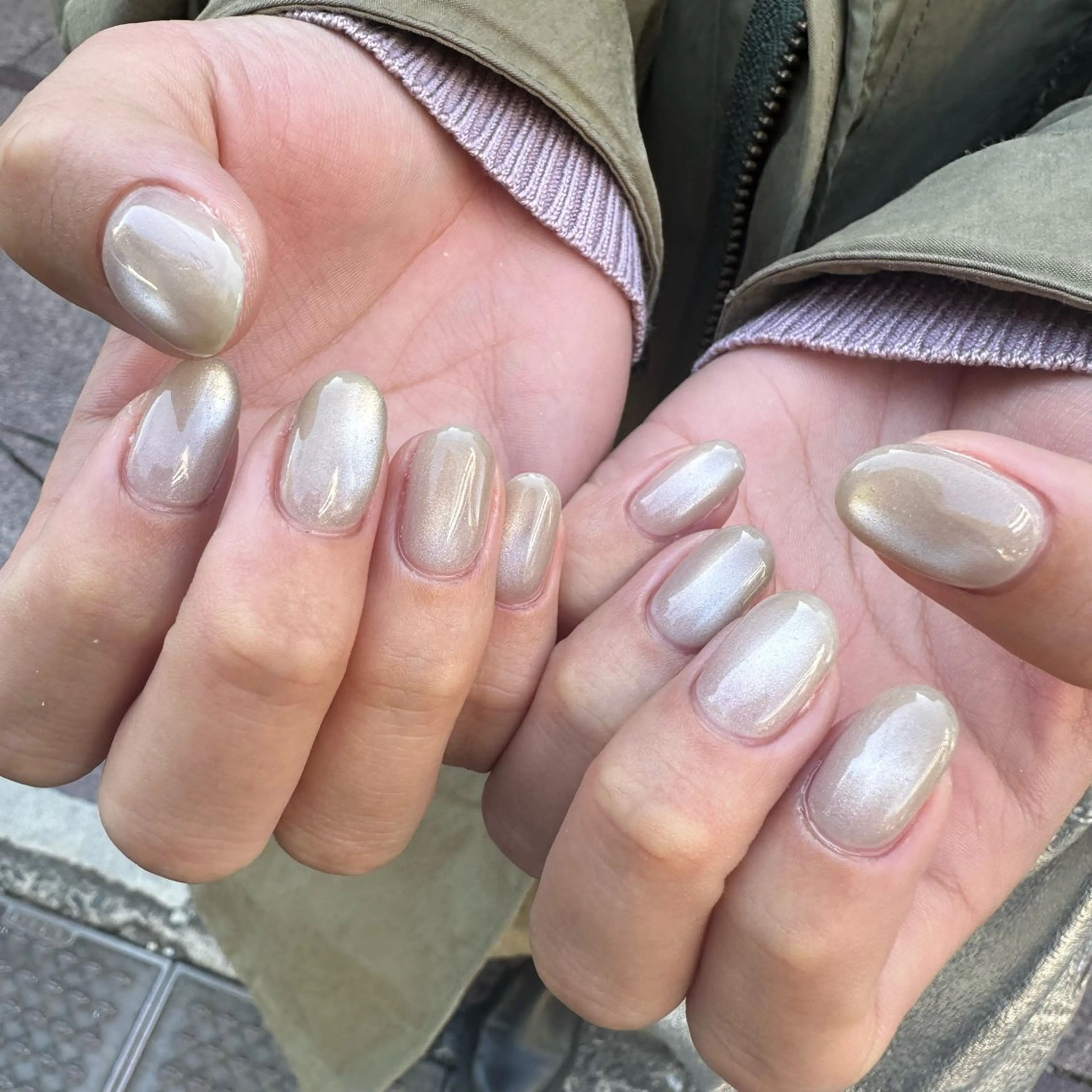 ネイル ジェルネイル 氷ネイル・うるうるネイル 韓国ネイル ラメ(グリッター) ミラーネイル ニュアンスネイル 💅🏻yuuiのネイルデザイン