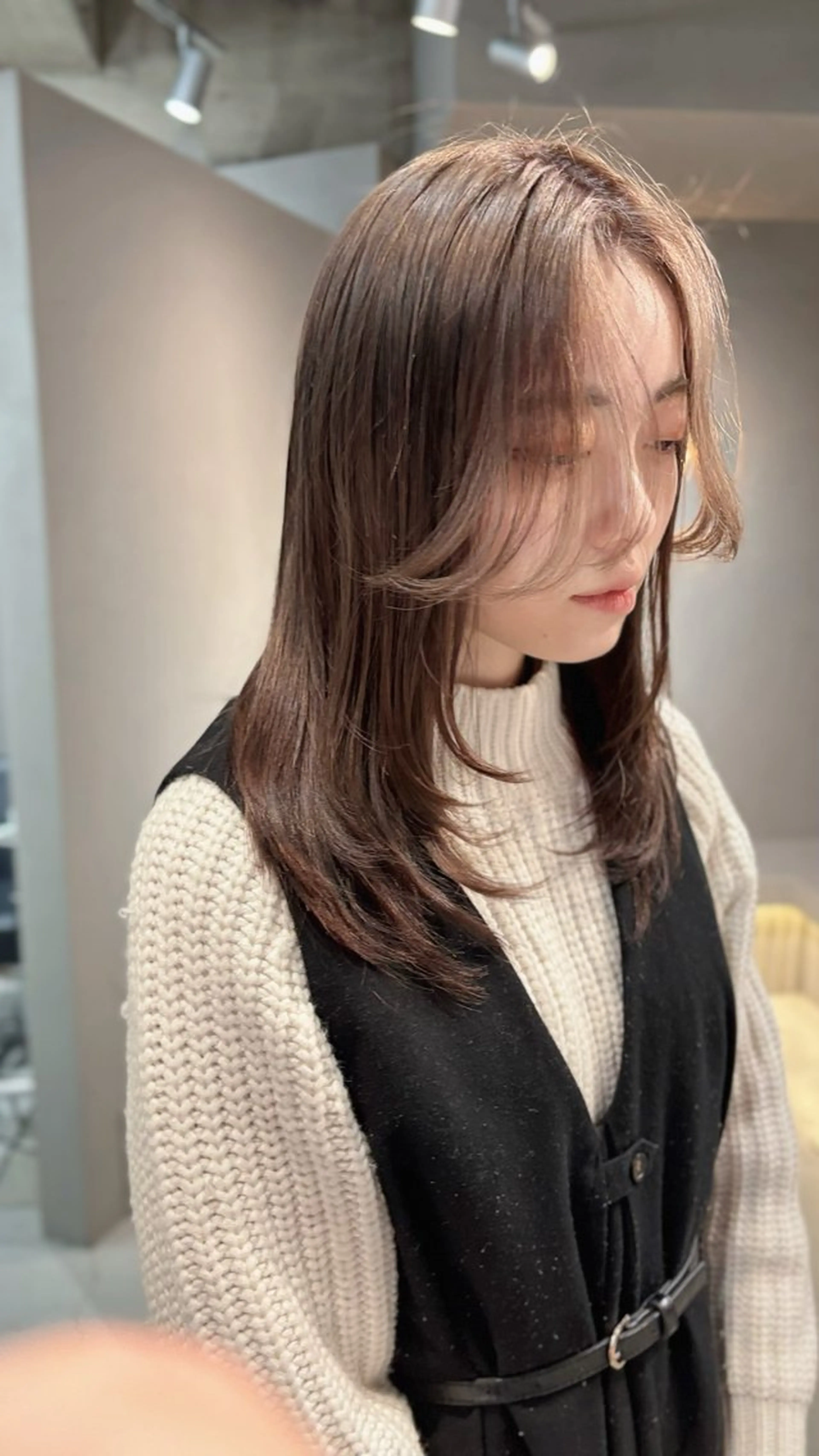 ミディアム 岐阜1番韓国ヘア/ 星羅/23°のヘアスタイル