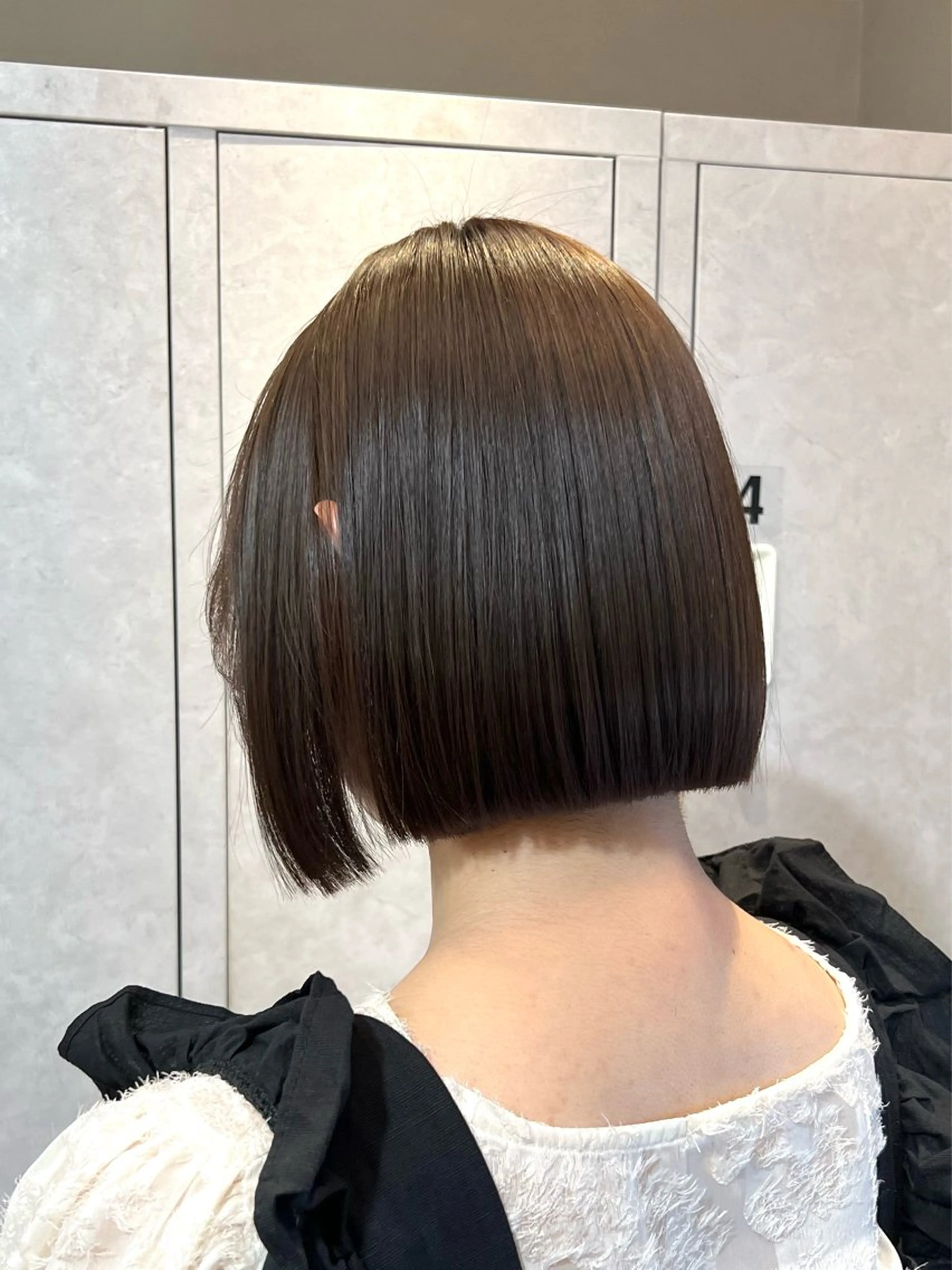 ショート ボブ 髪質改善 縮毛矯正 神戸ボブ✂️ ioe三宮/田 伸佳のヘアスタイル