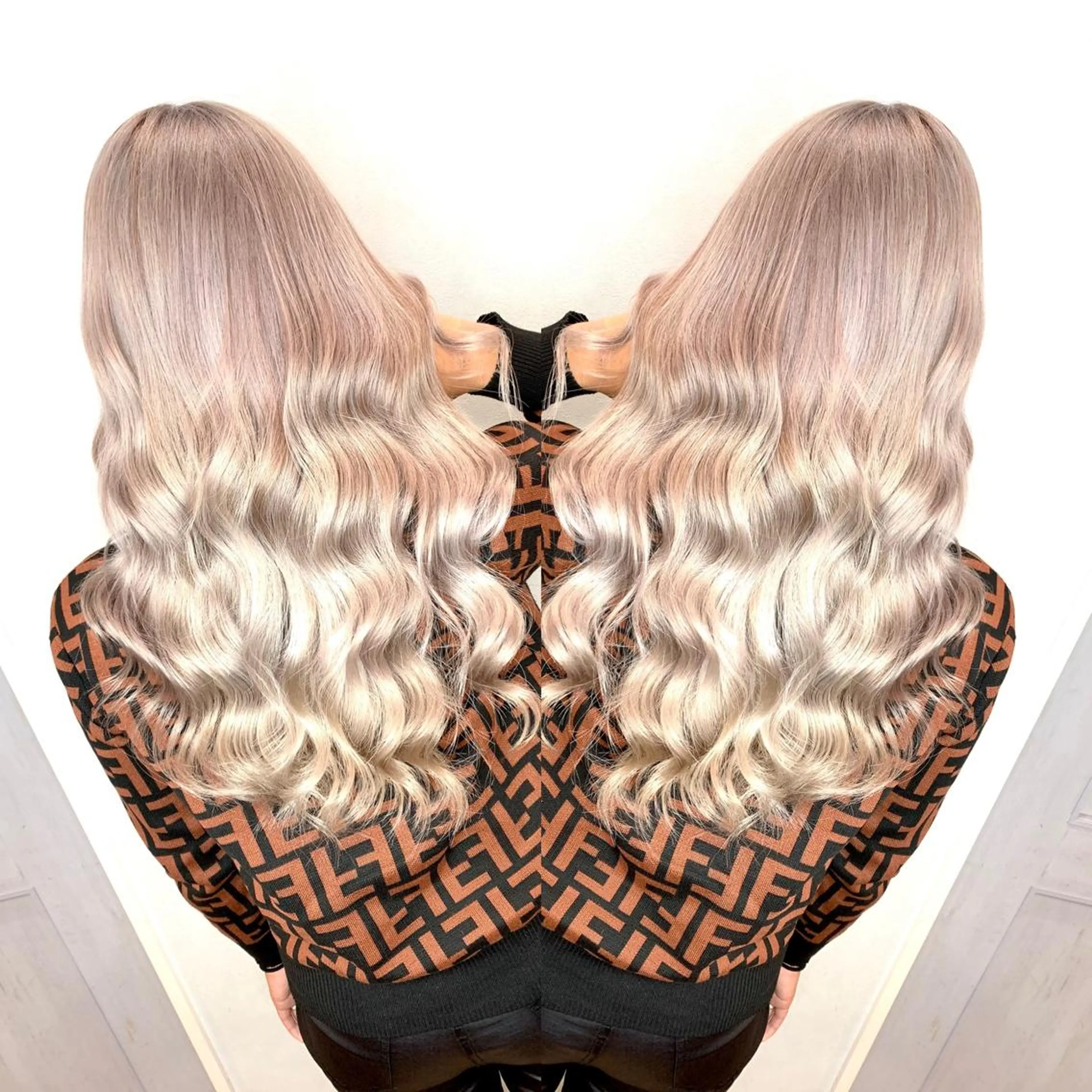 セミロング カラー ヘアアレンジ 🔥ハイトーンカラー ギャルNAOKI🔥のヘアスタイル