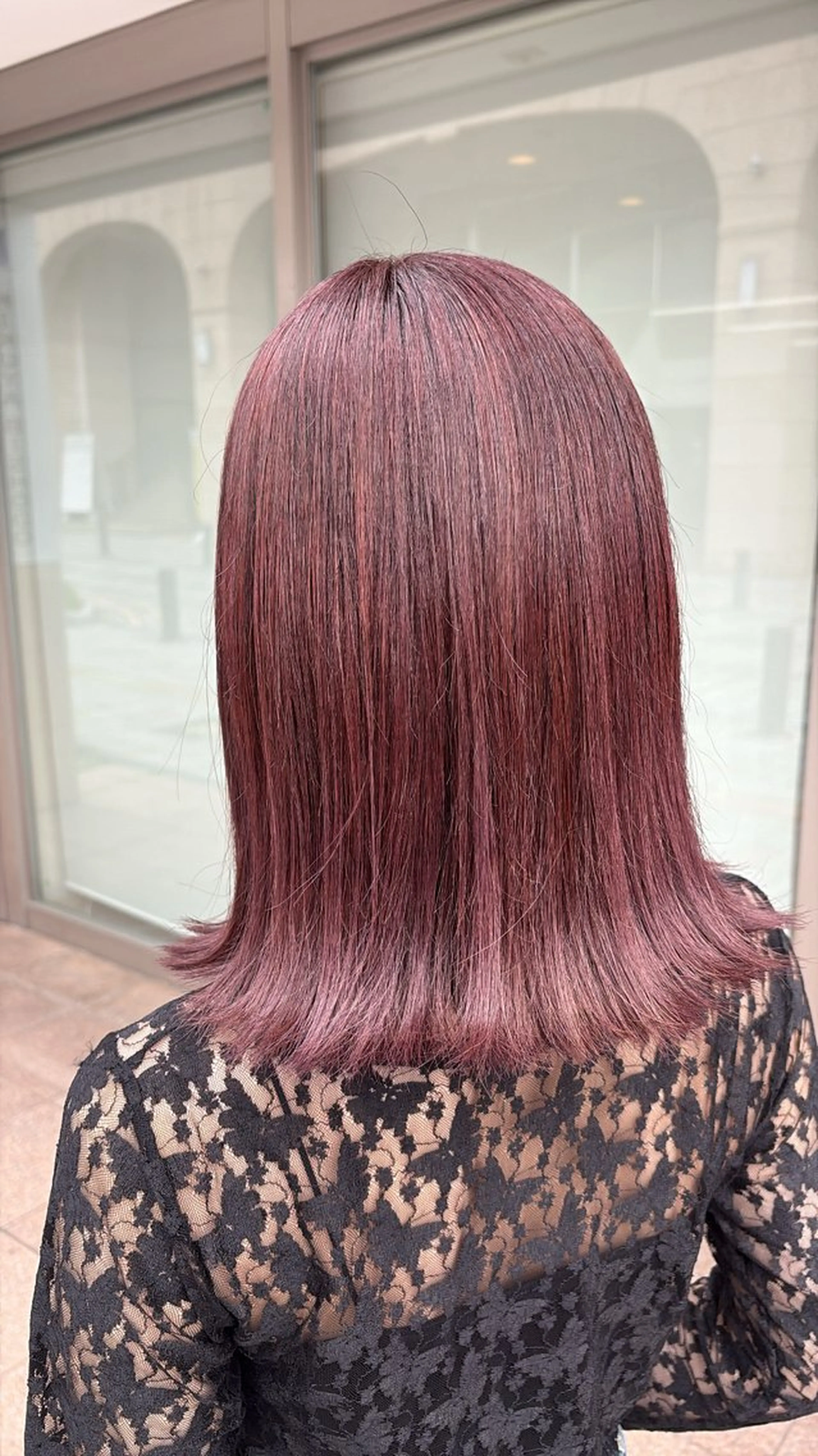 カラー ラベンダーカラー ラベンダーピンク ピンクカラー ヘアカラー 笹木 怜羅のヘアスタイル