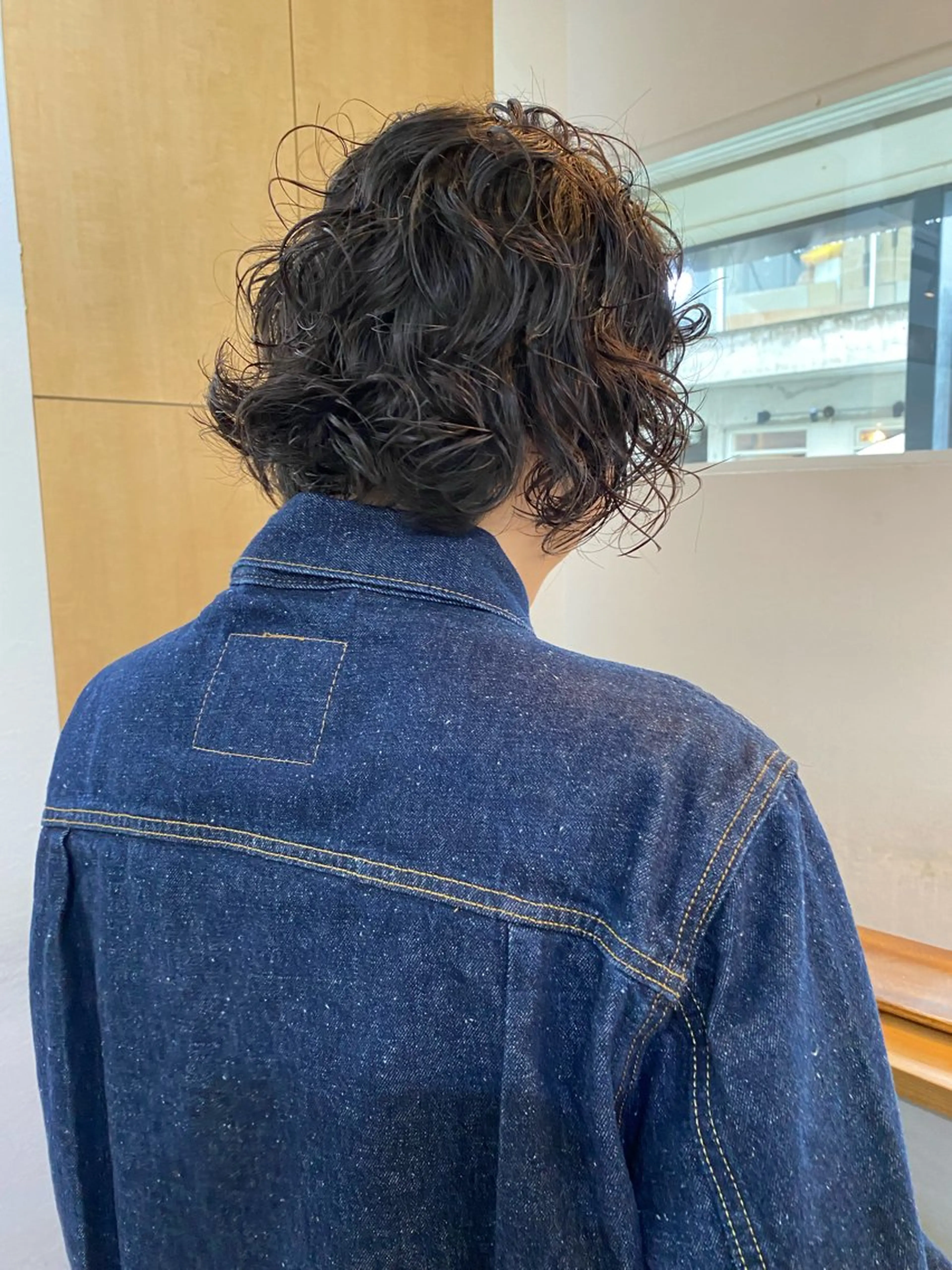 ミディアム パーマ メンズ ミディアムパーマ メンズパーマ ボブ カット パーマ トリートメント 森貴裕/ベージュ/ パーマ/オリーブのヘアスタイル