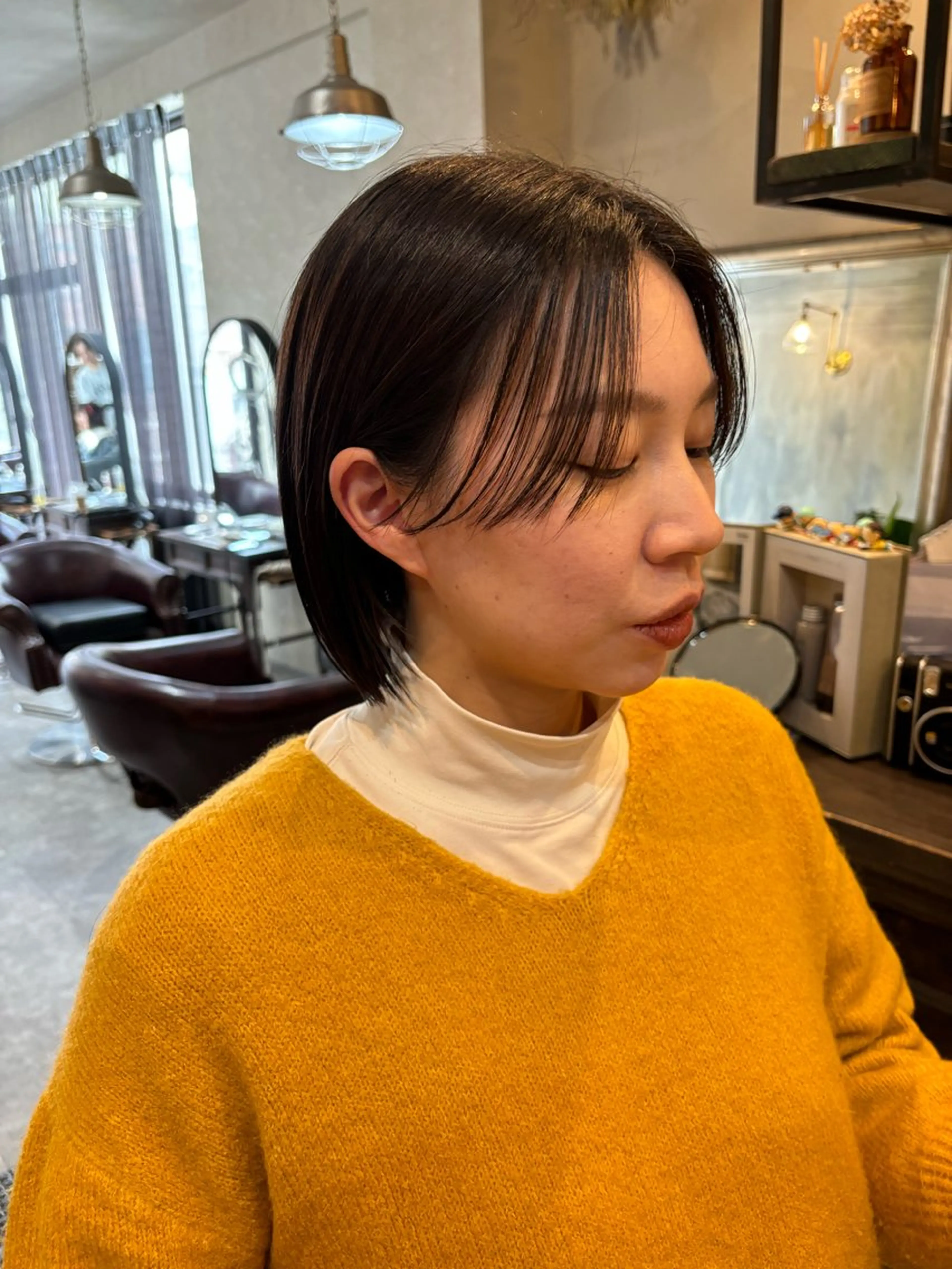 ショート 顔周りカット カット トリートメント デザインパーマ 藤田和樹のヘアスタイル