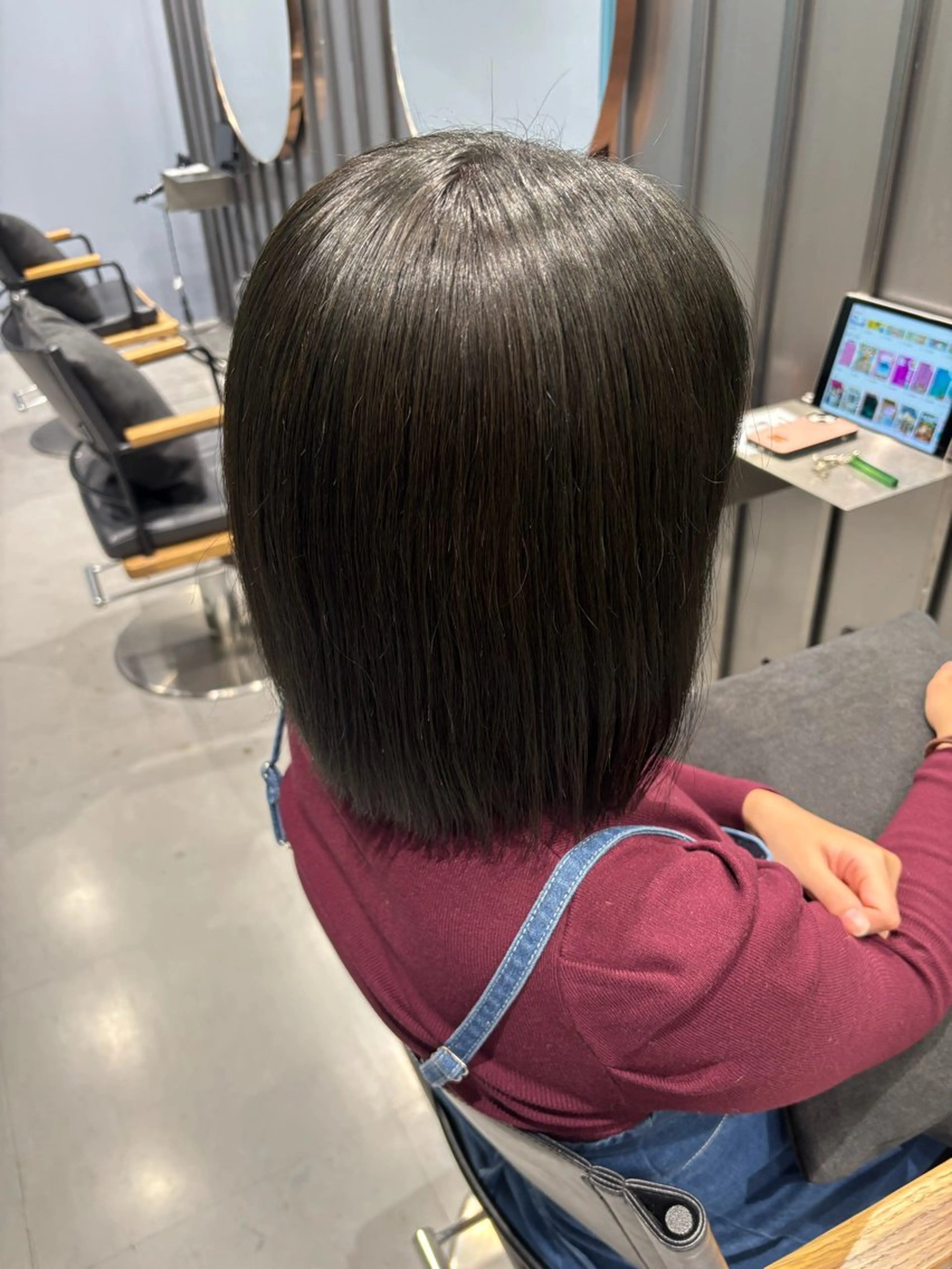 カラー グレージュ ヘアカラー 🐈‍⬛JUMI /透明感カラー/🩶のヘアスタイル