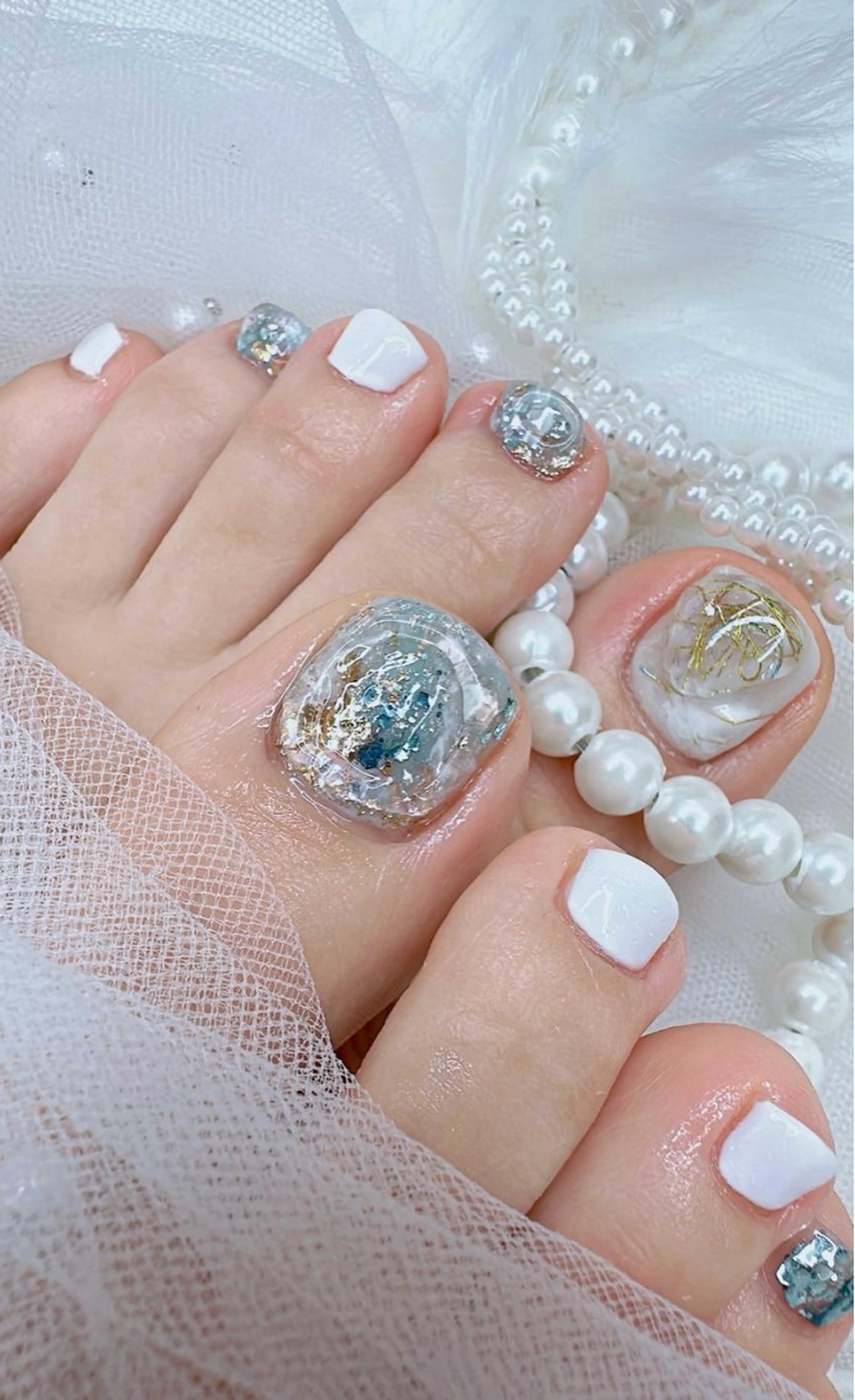 フットネイル🦶10本Artし放題コース💓 (全員オフ込み価格)の写真