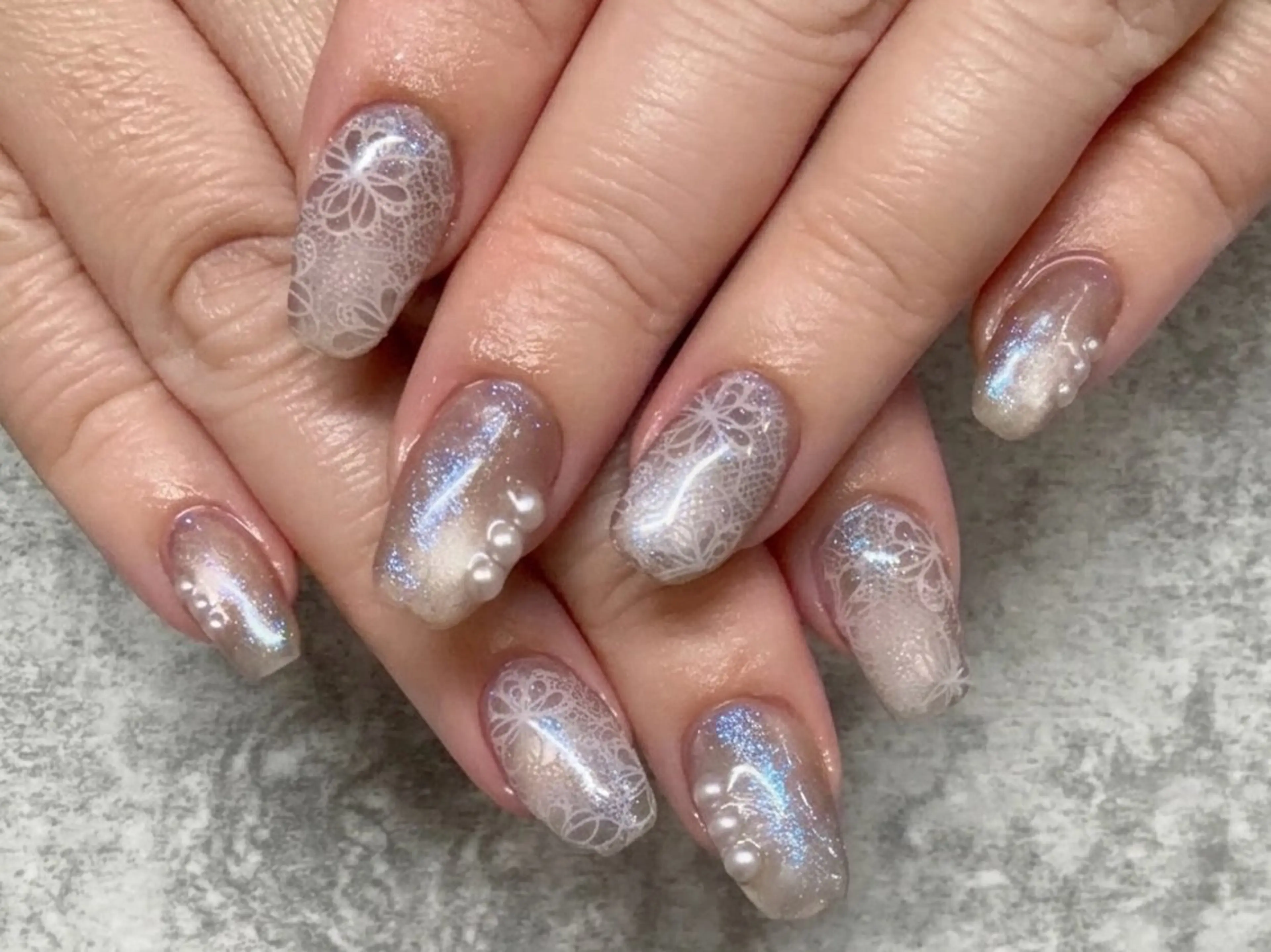 ネイル レース マグネットネイル ハンドネイル ハンドケア Souriant Hitomiのネイルデザイン