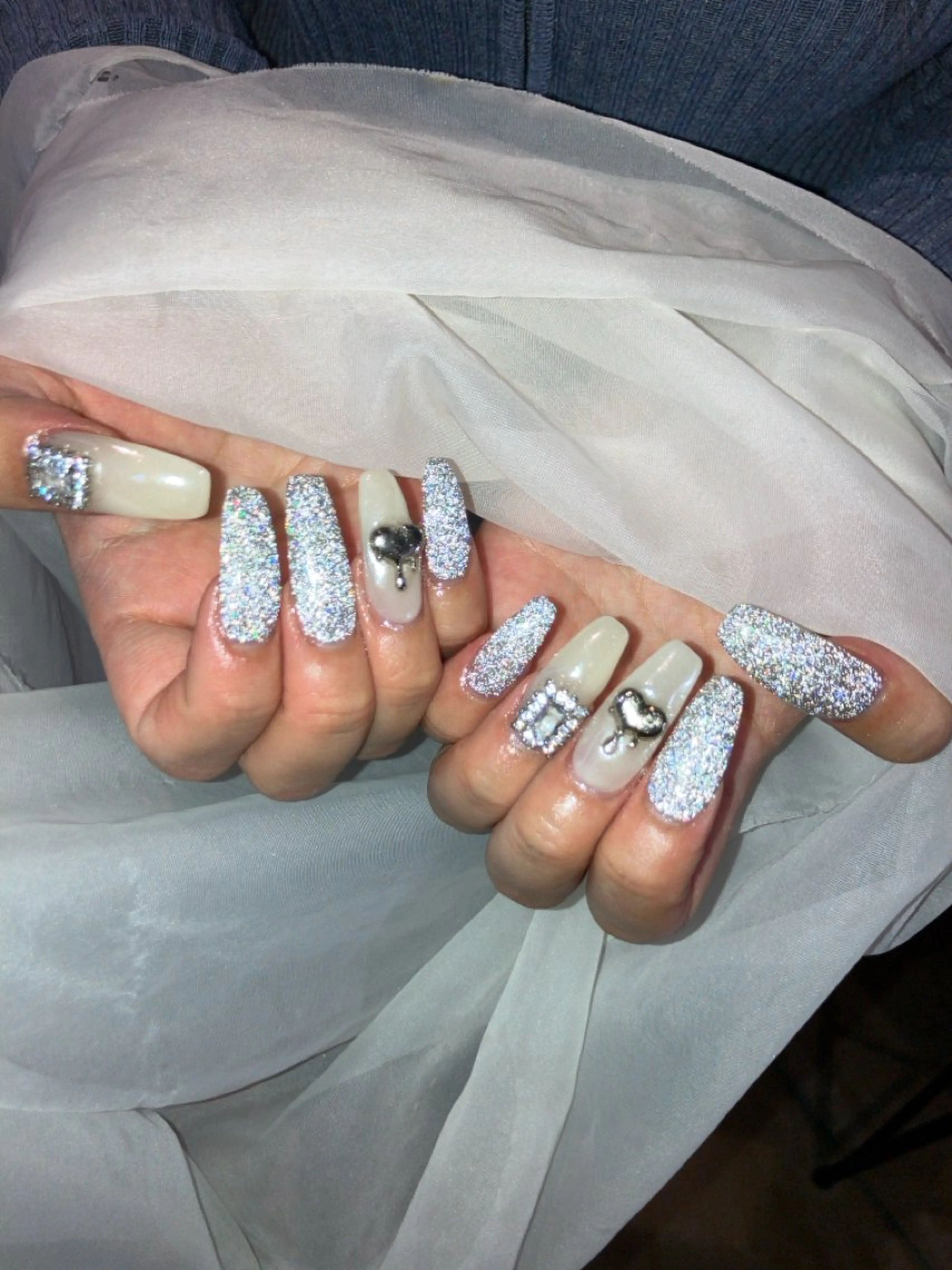 ロング nail salon neigeのネイルデザイン