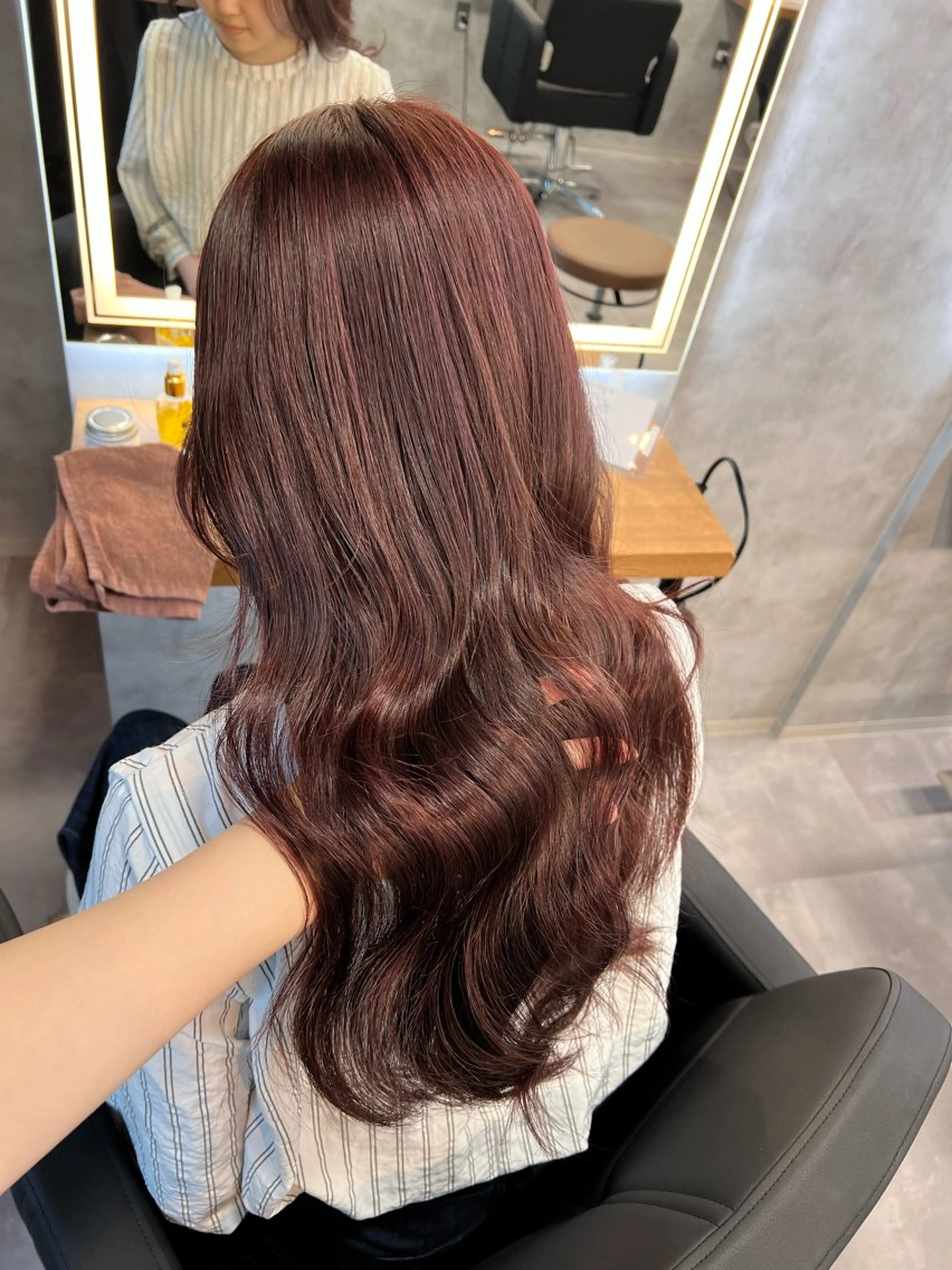 ロング カラー ブリーチ ブリーチなしカラー ピンクカラー 💖札幌カラー 指名No.1💖玲奈のヘアスタイル