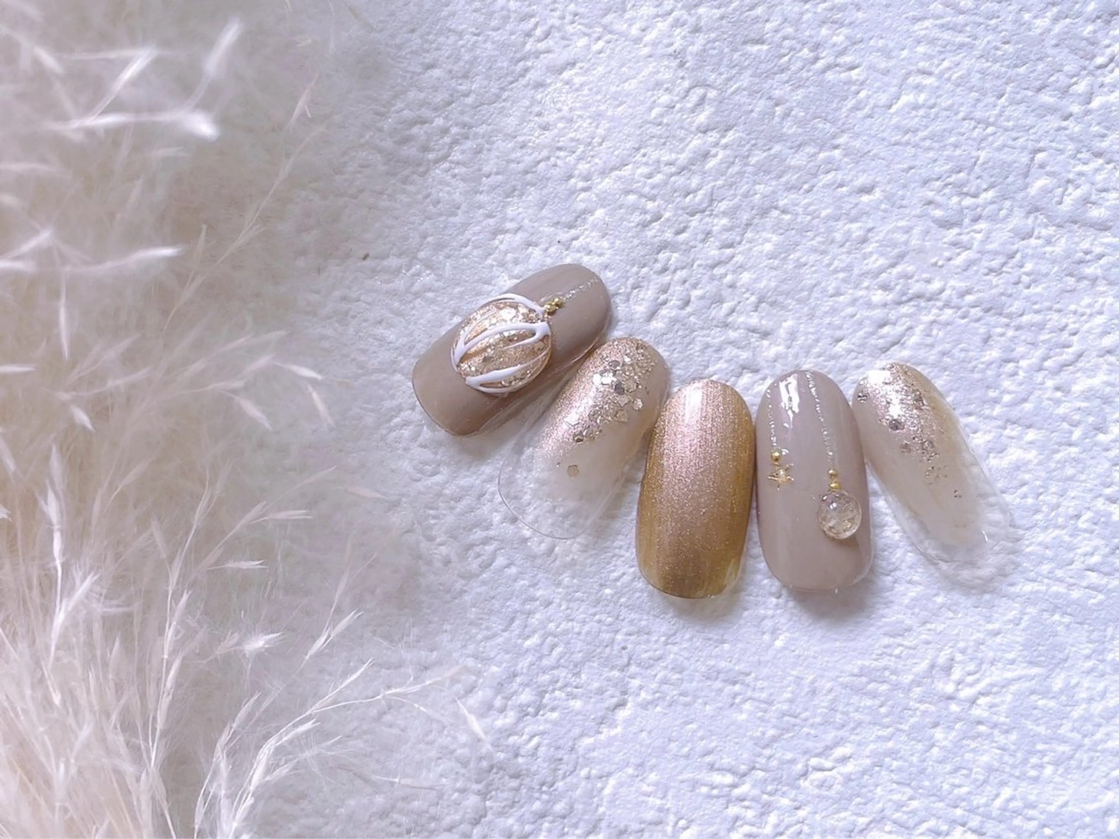 ネイル ジェルネイル 韓国ネイル パラジェル 冬ネイル クリスマス kikinail 溝の口のネイルデザイン