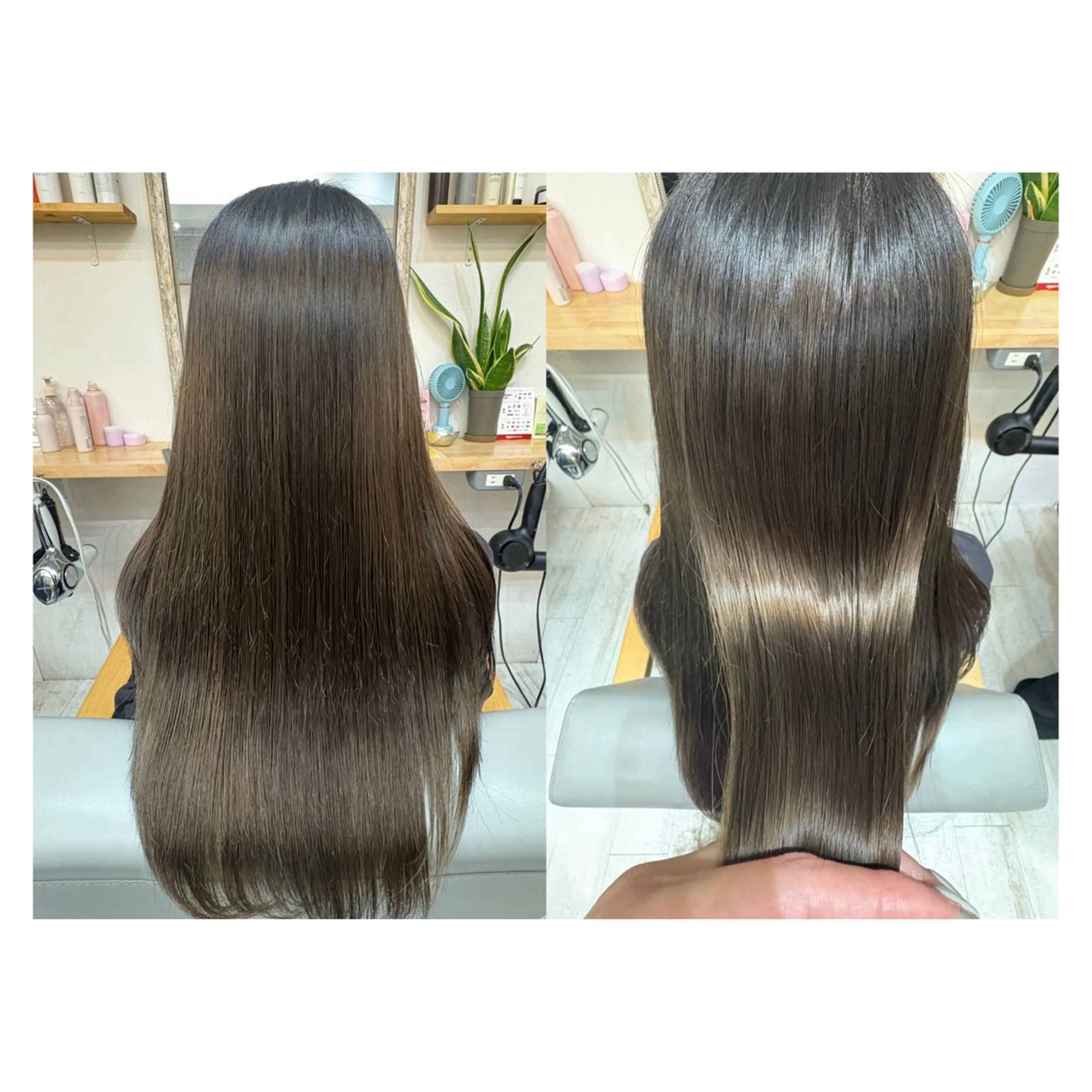 ロング レイヤーカット・ 縮毛矯正 星野のヘアスタイル