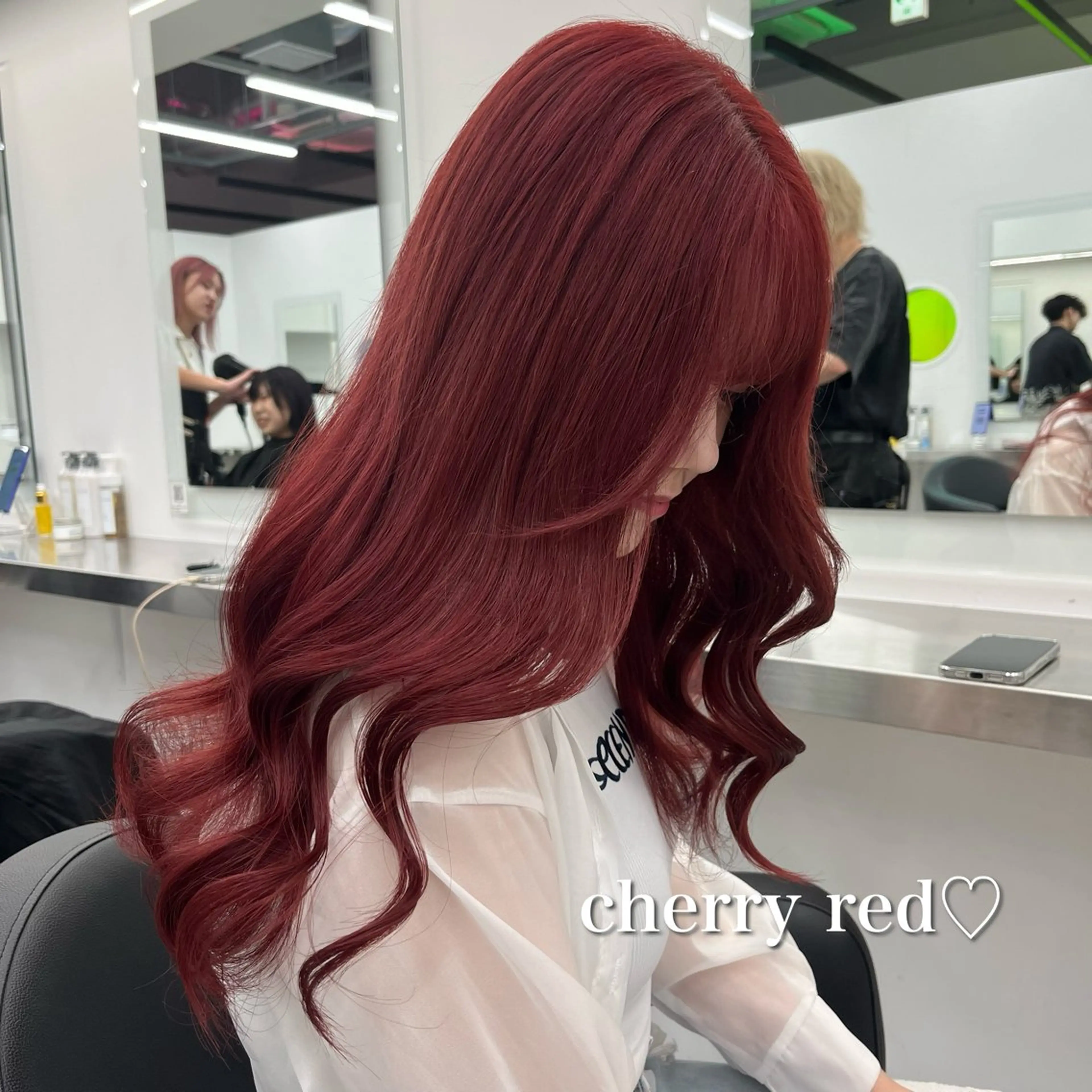 ロング ヘアカラー 💗韓国暖色ヘア NO.1💗🪽のヘアスタイル