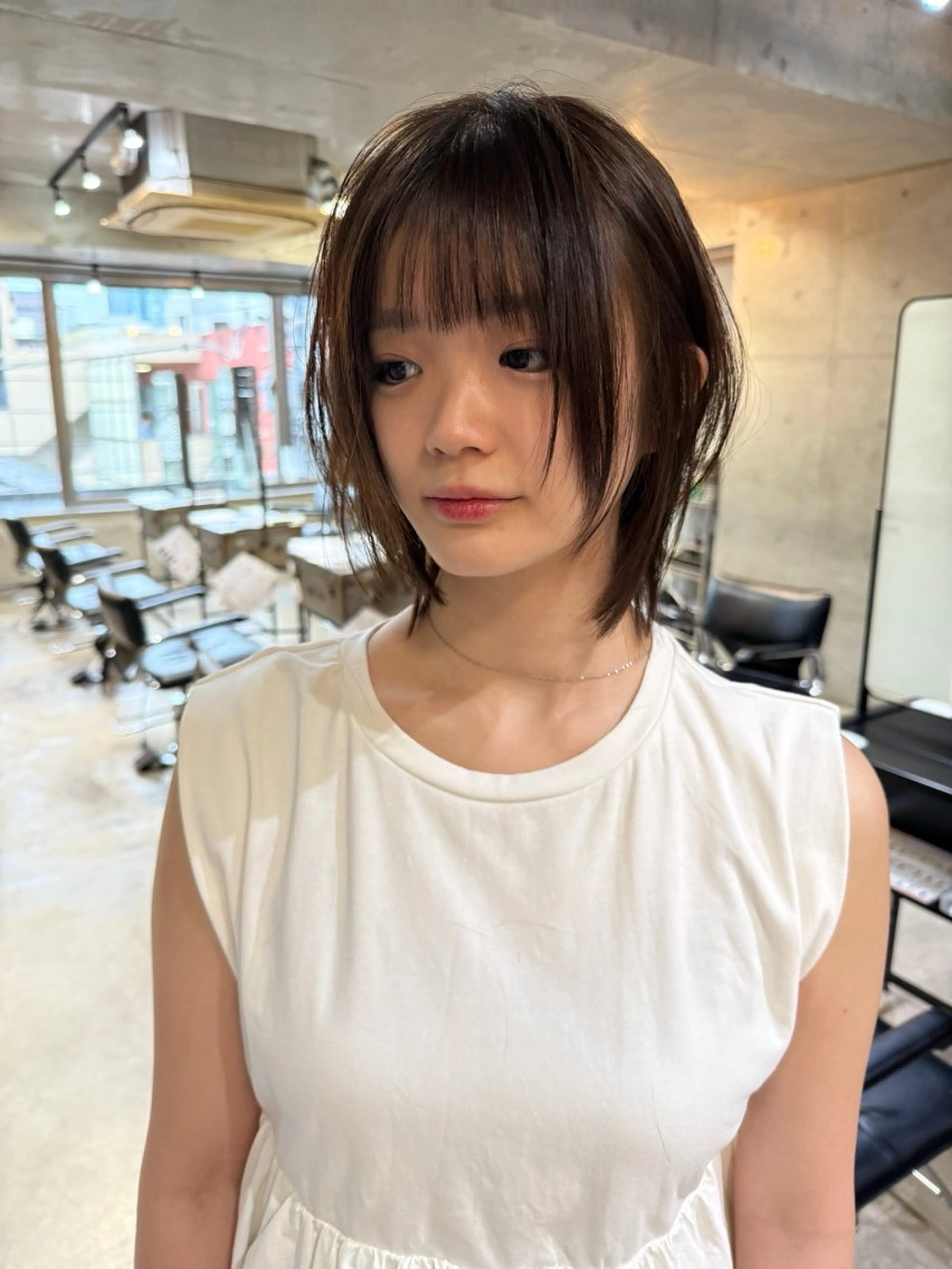 ショート ボブ レイヤーカット カット ヘアカラー レイヤーカット\ウル フ　chinatsuのヘアスタイル