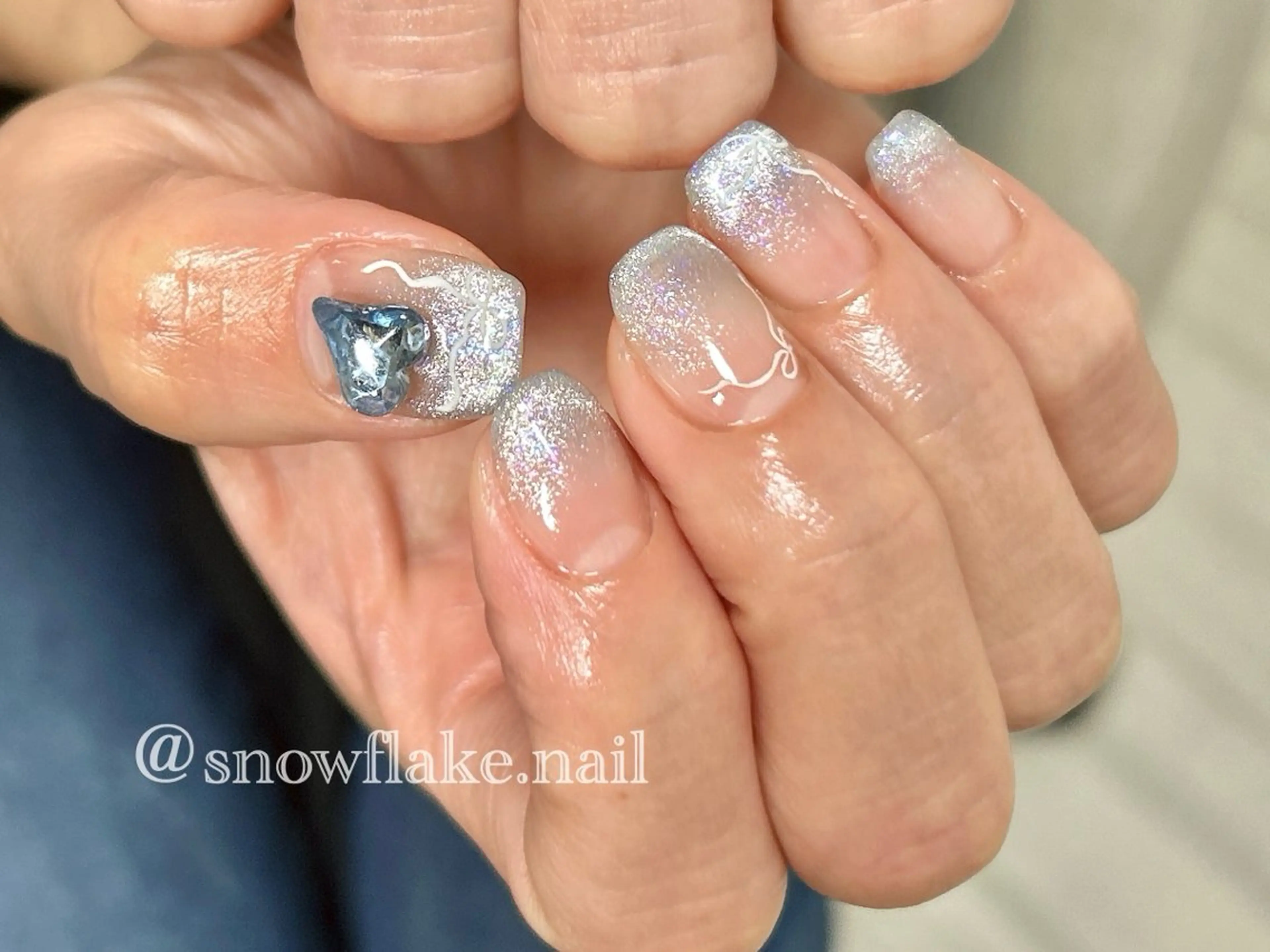 ネイル Snow flake 🫧YUKIのネイルデザイン