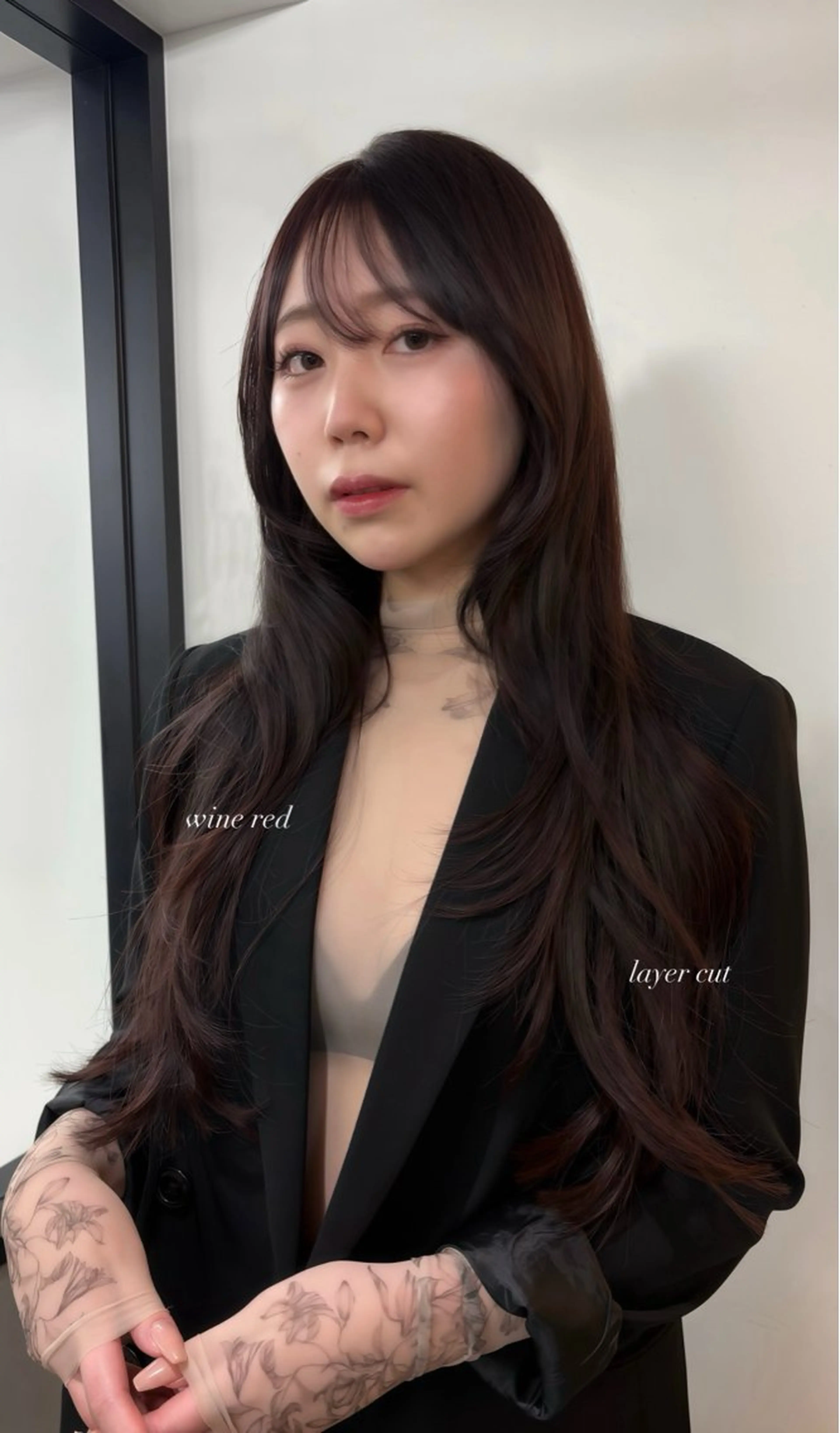 ロング レイヤーカット カット ヘアカラー トリートメント 新宿/ボブ/レイヤー 縮毛矯正/SACHIのヘアスタイル