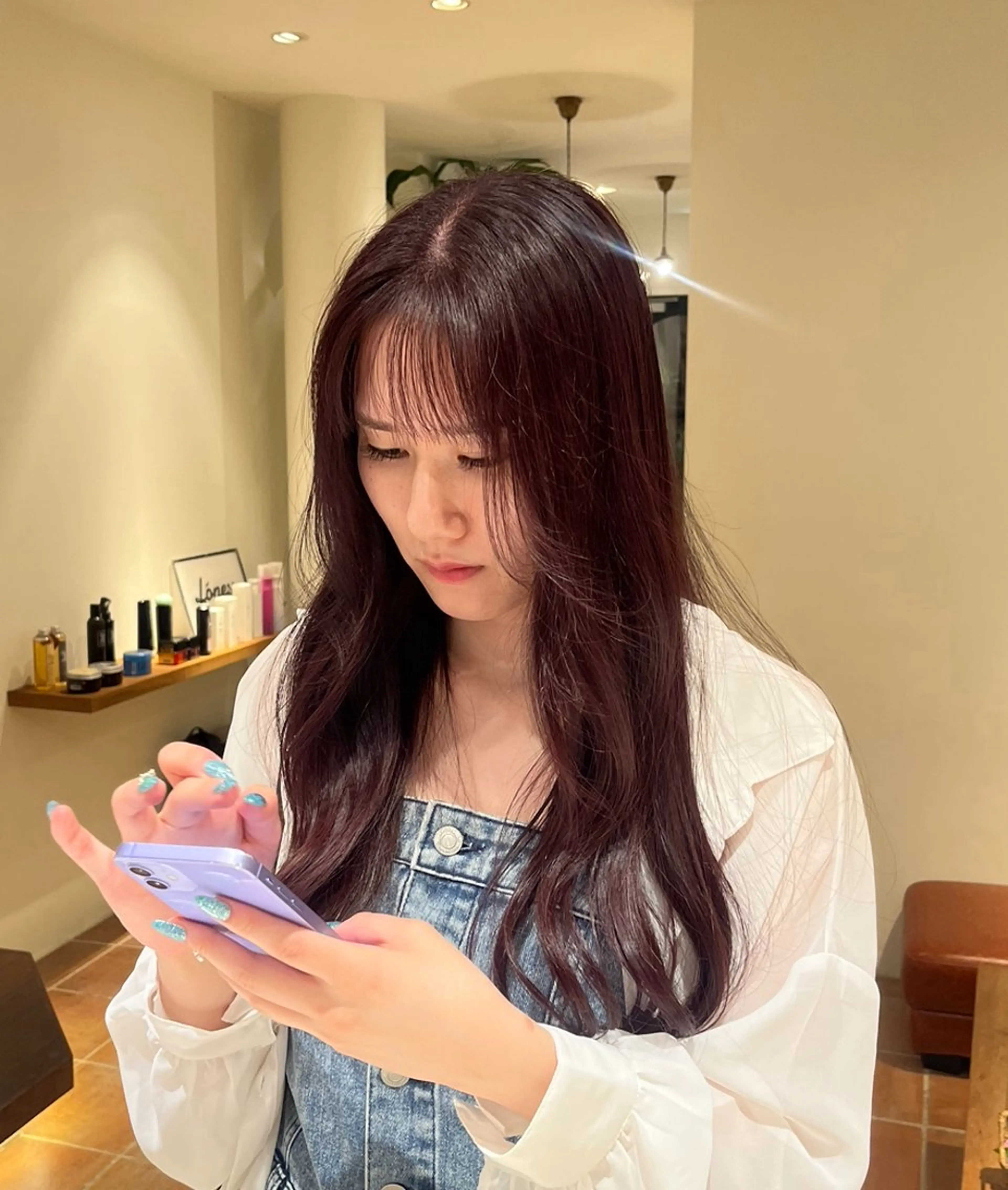 ロング カラー ラベンダーカラー るな/暖色、 ベージュカラー🎀のヘアスタイル