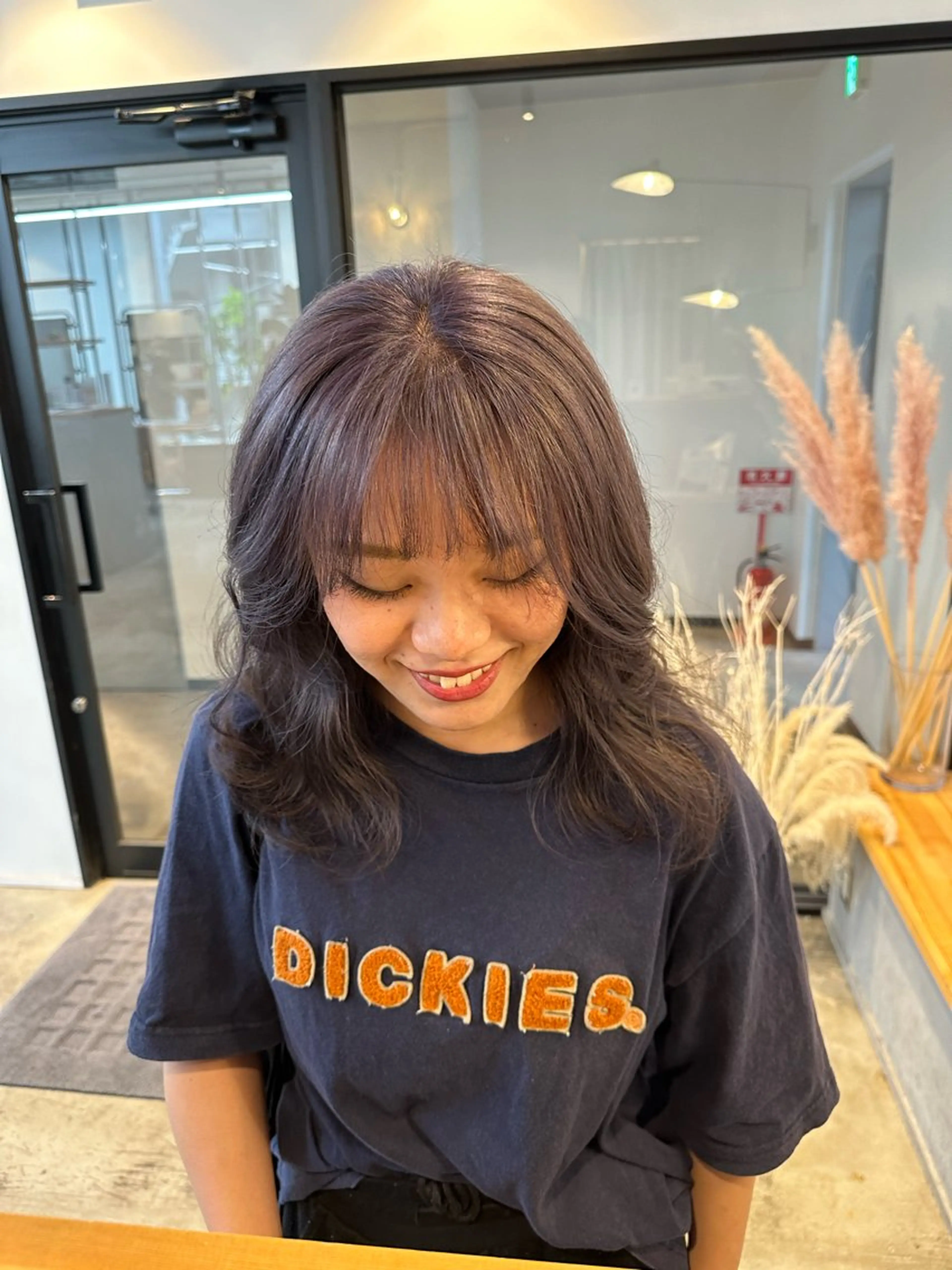 ミディアム カラー カット ヘアカラー トリートメント yuika .のヘアスタイル