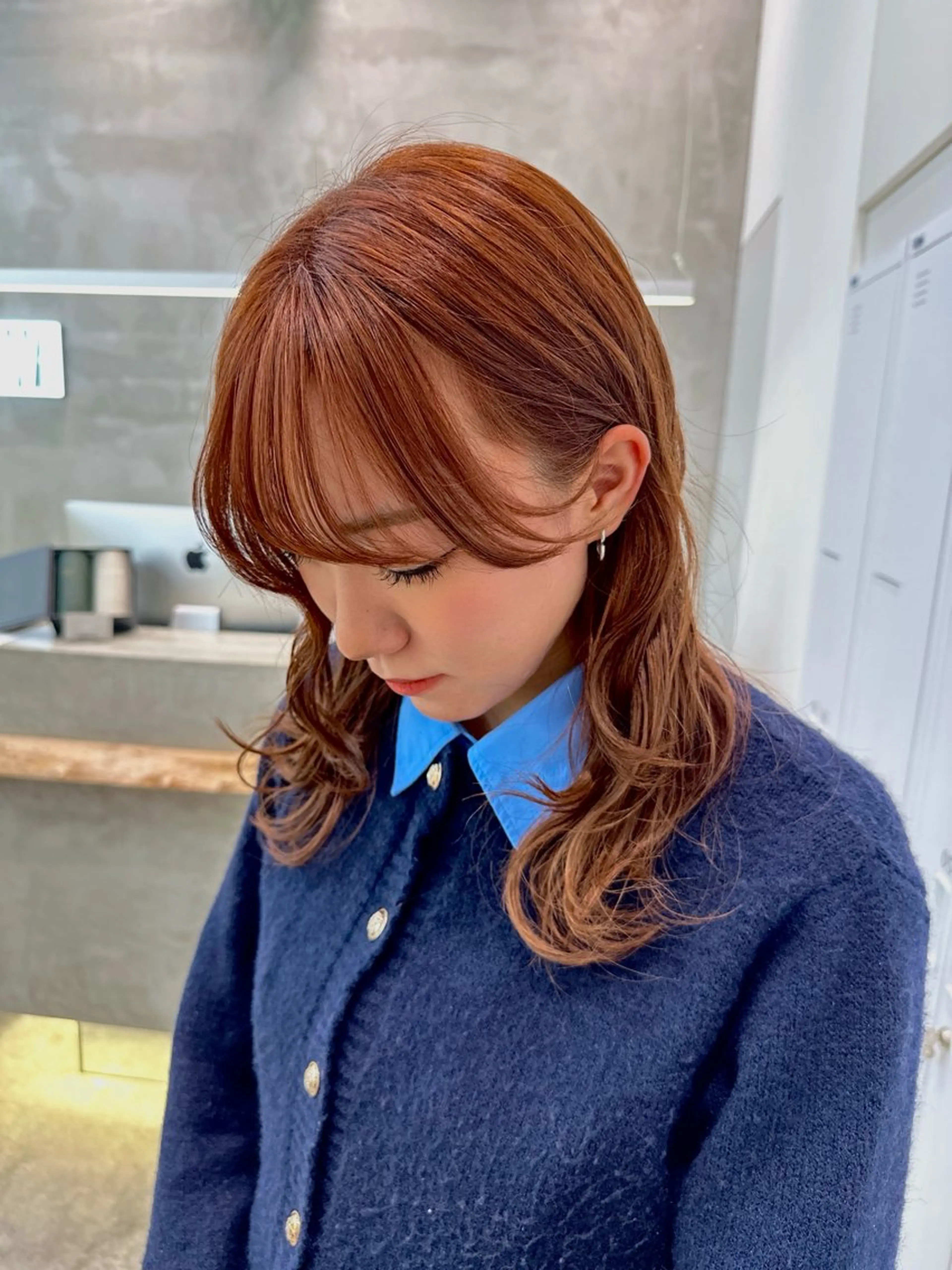 カラー オレンジ 渋谷/ sayakaのヘアスタイル
