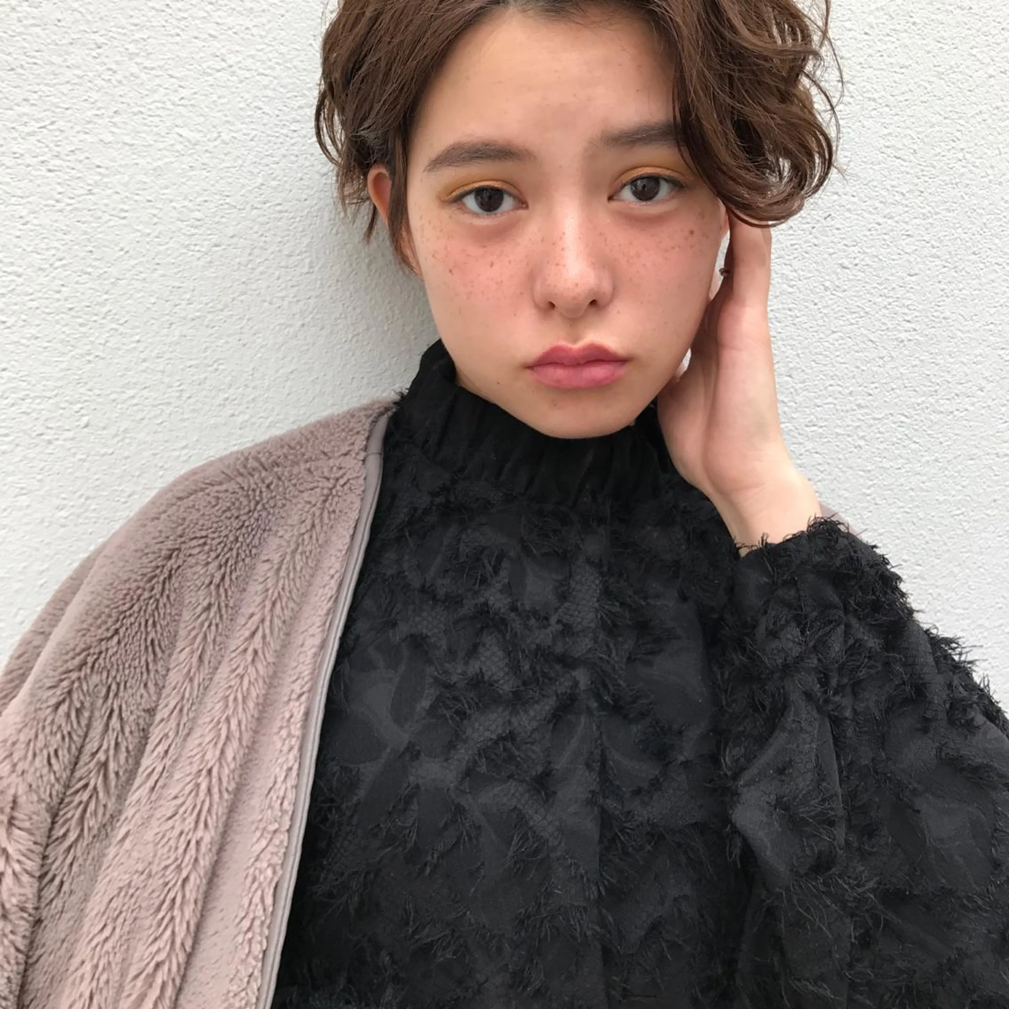 ショート パーマ 末永 穂奈美のヘアスタイル