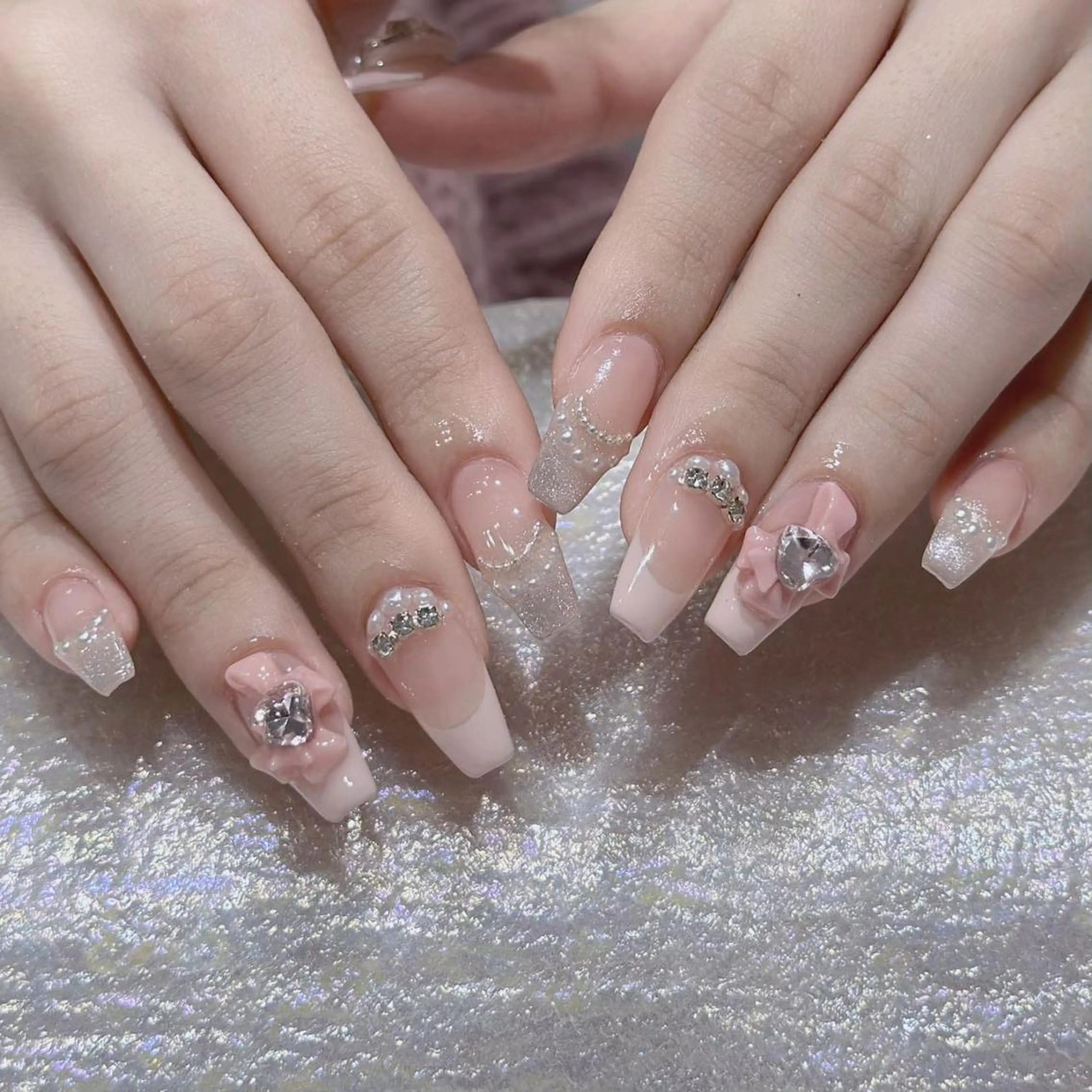 ネイル 🎀kira 長さだし💗モチ最高のネイルデザイン