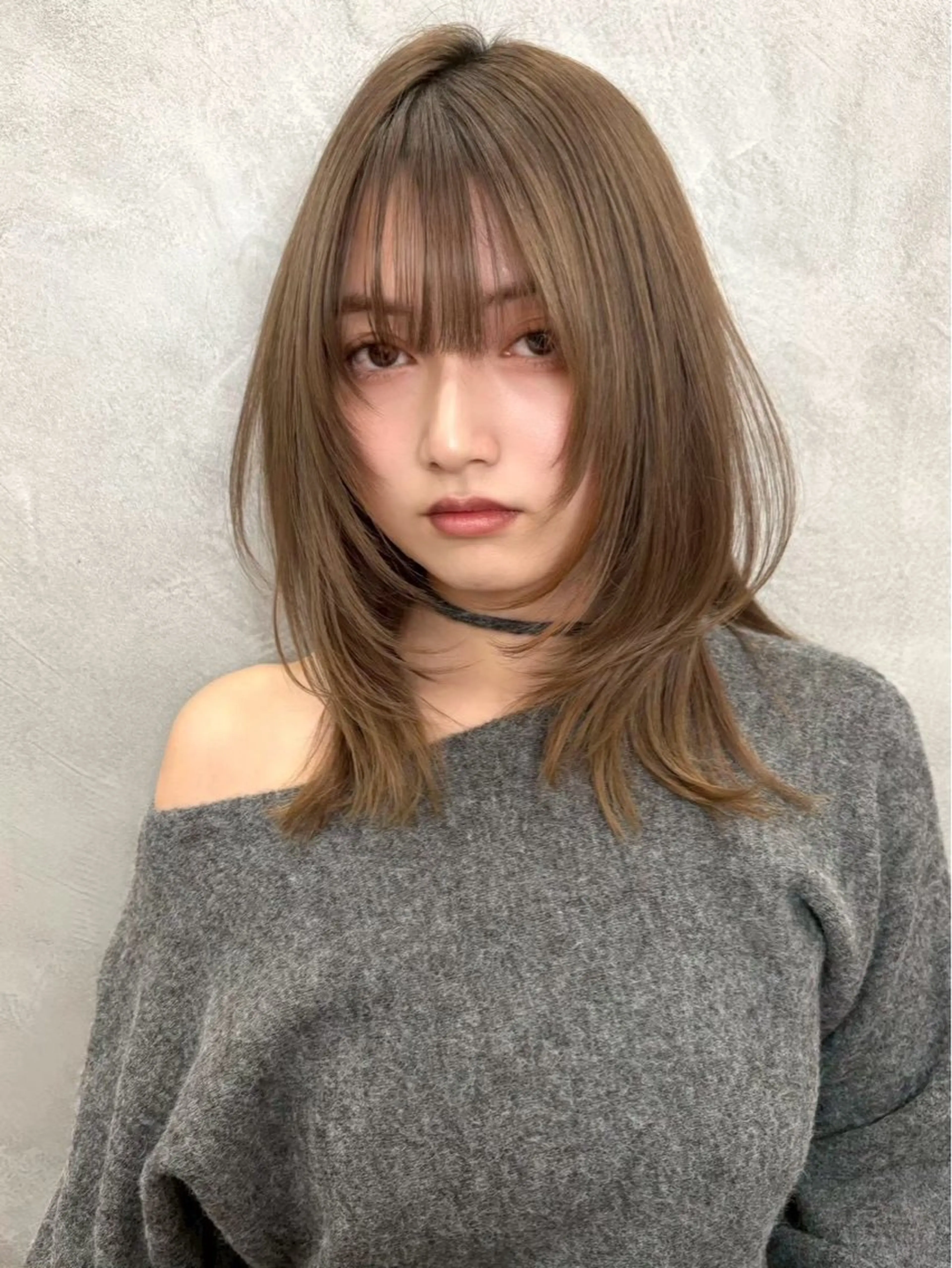 カラー ヘアカラー 透明感カラー🌱‬‪ 結衣のヘアスタイル