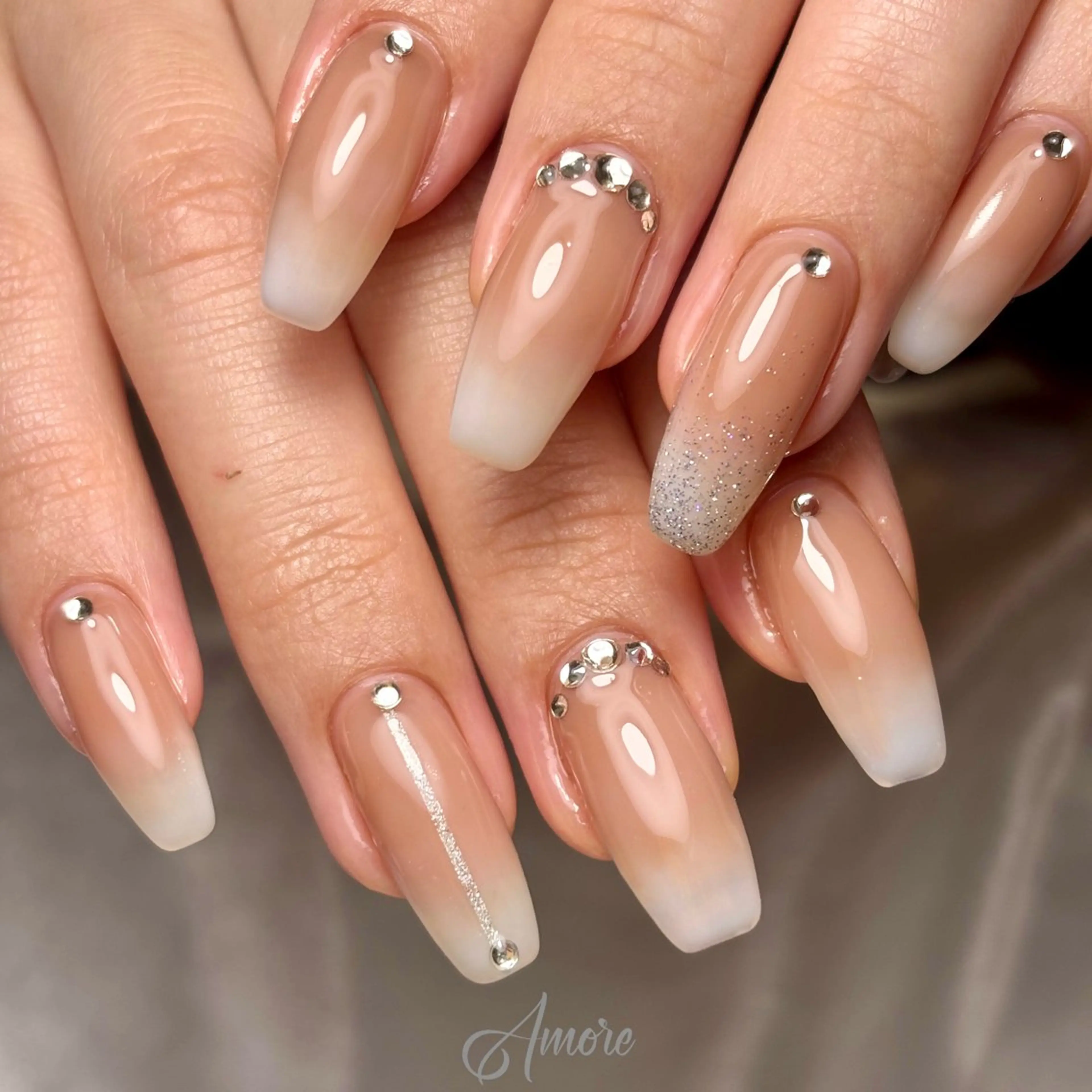 ネイル 桜ネイル ジェルネイル キラキラネイル 韓国ネイル マグネットネイル You kyehwaのネイルデザイン