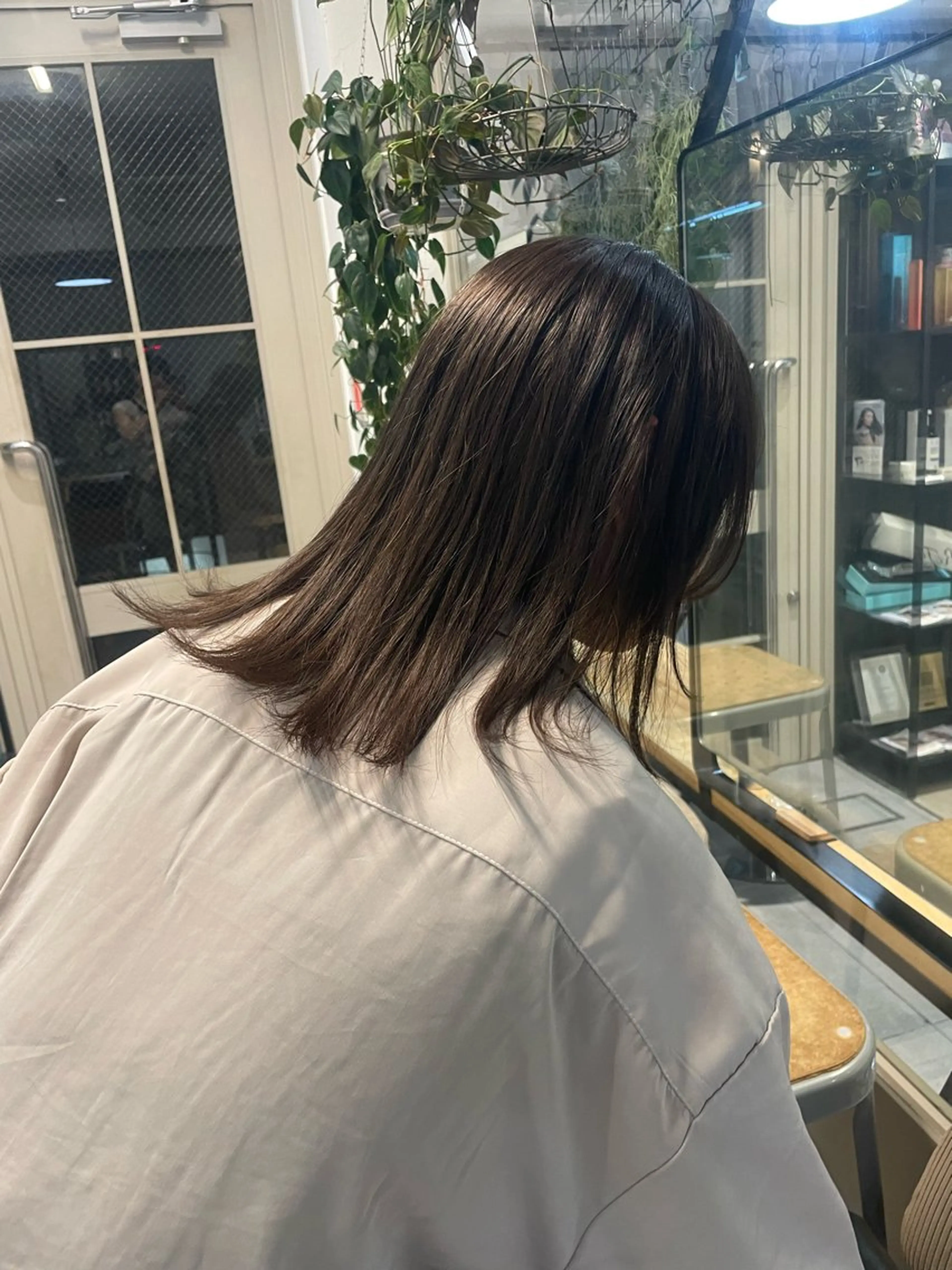 ミディアム カラー アッシュ アッシュブラウン ブラウンカラー 透明感カラー オレンジ 赤み消し×透明感 /🌙suwa🌙のヘアスタイル