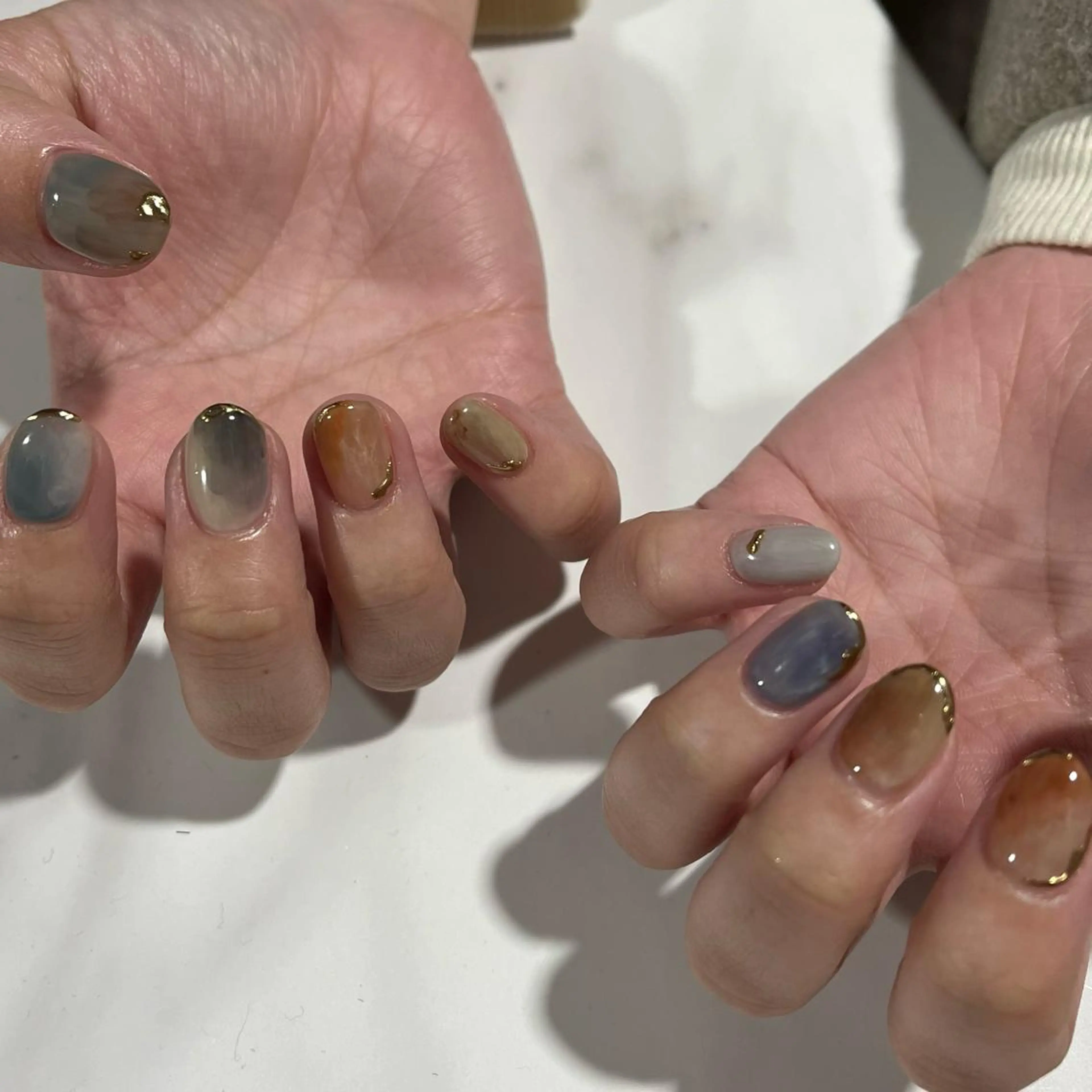 ネイル ハンドネイル 🤎Two ERI🤎のネイルデザイン