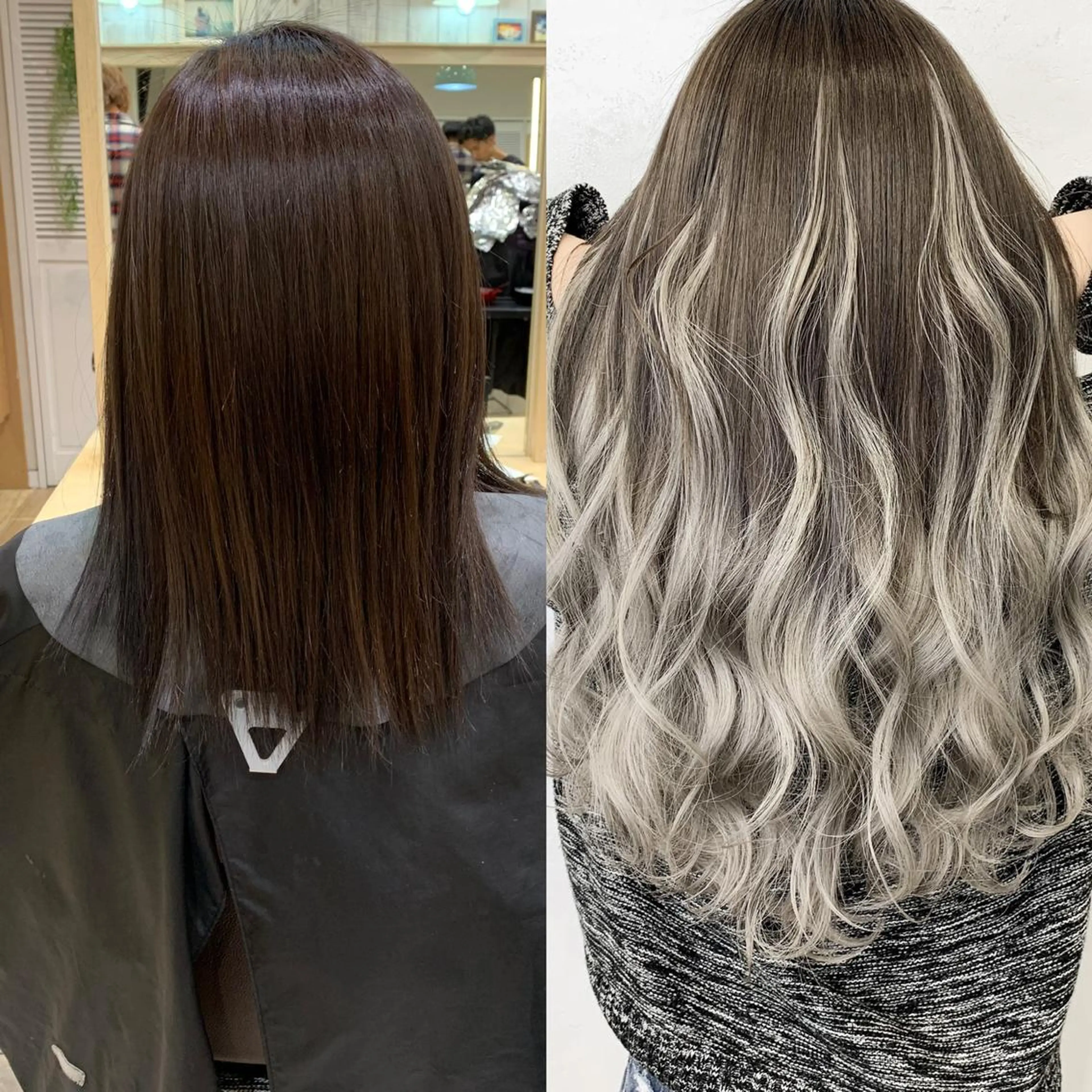 ロング カラー ヘアアレンジ エクステ TATSUYA アートディレクターのヘアスタイル