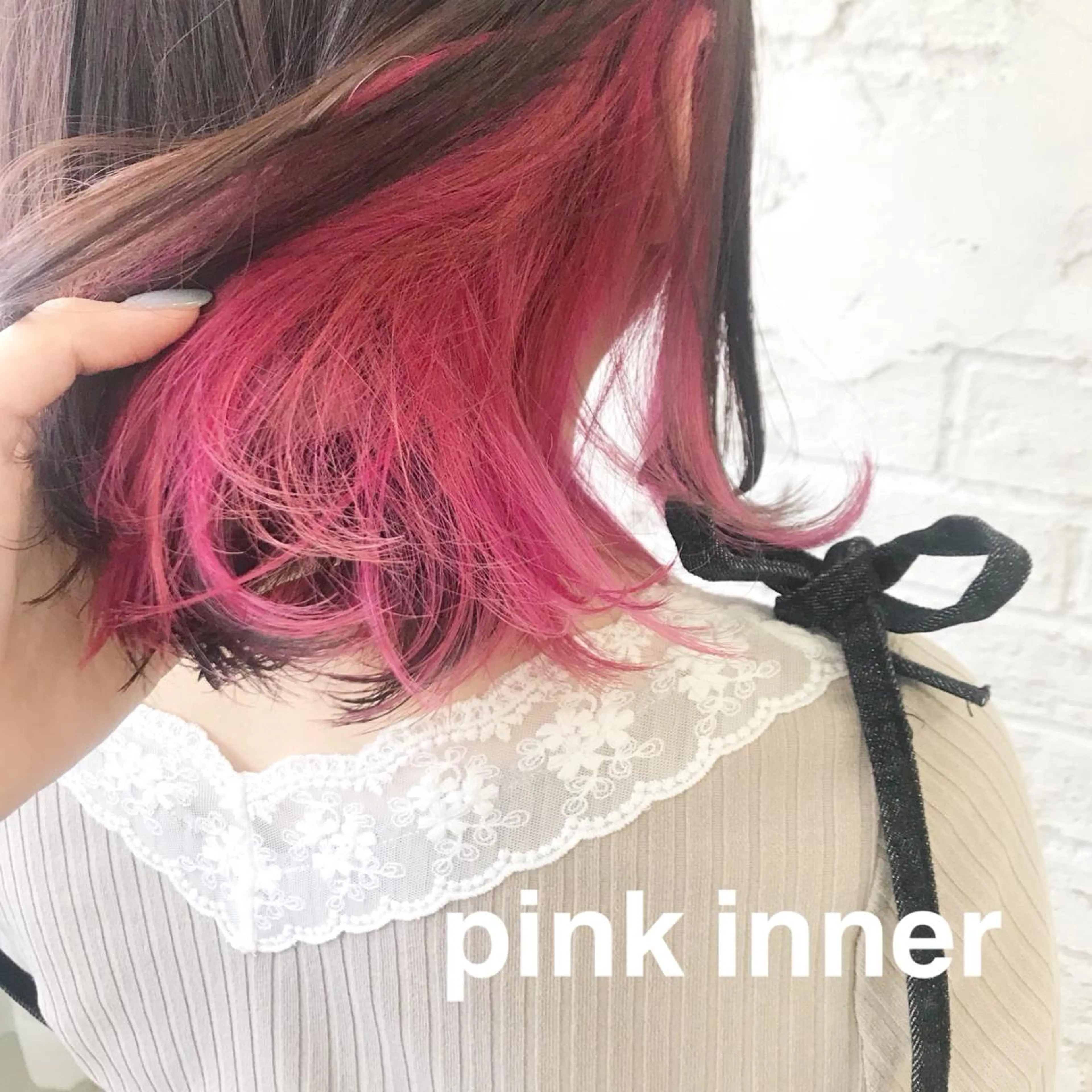 セミロング カラー オリーブ/アッシュ やわらか透明感カラーのヘアスタイル