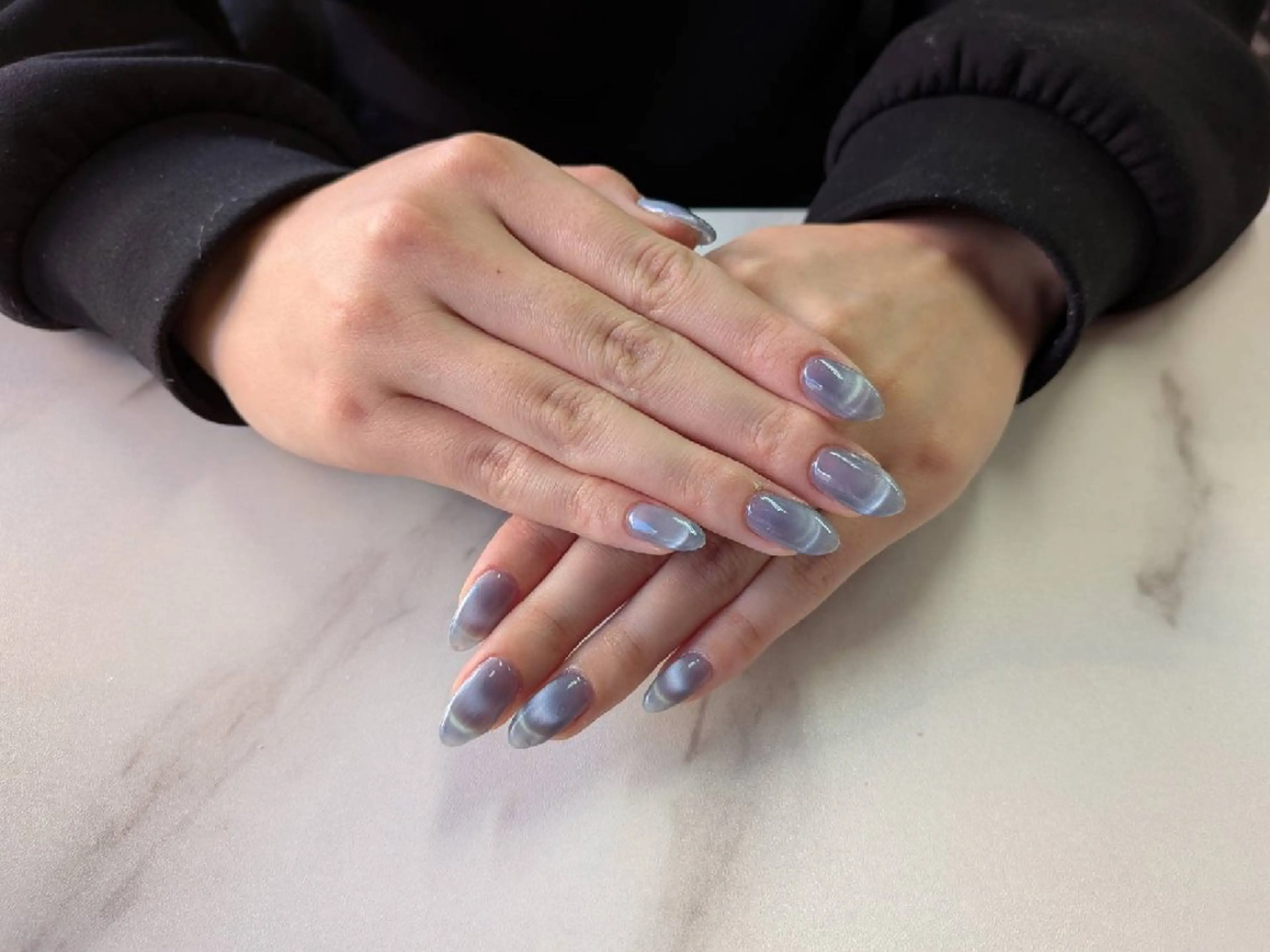 ネイル フレンチネイル マグネットネイル バニーラッシュ Nail. HANAのネイルデザイン