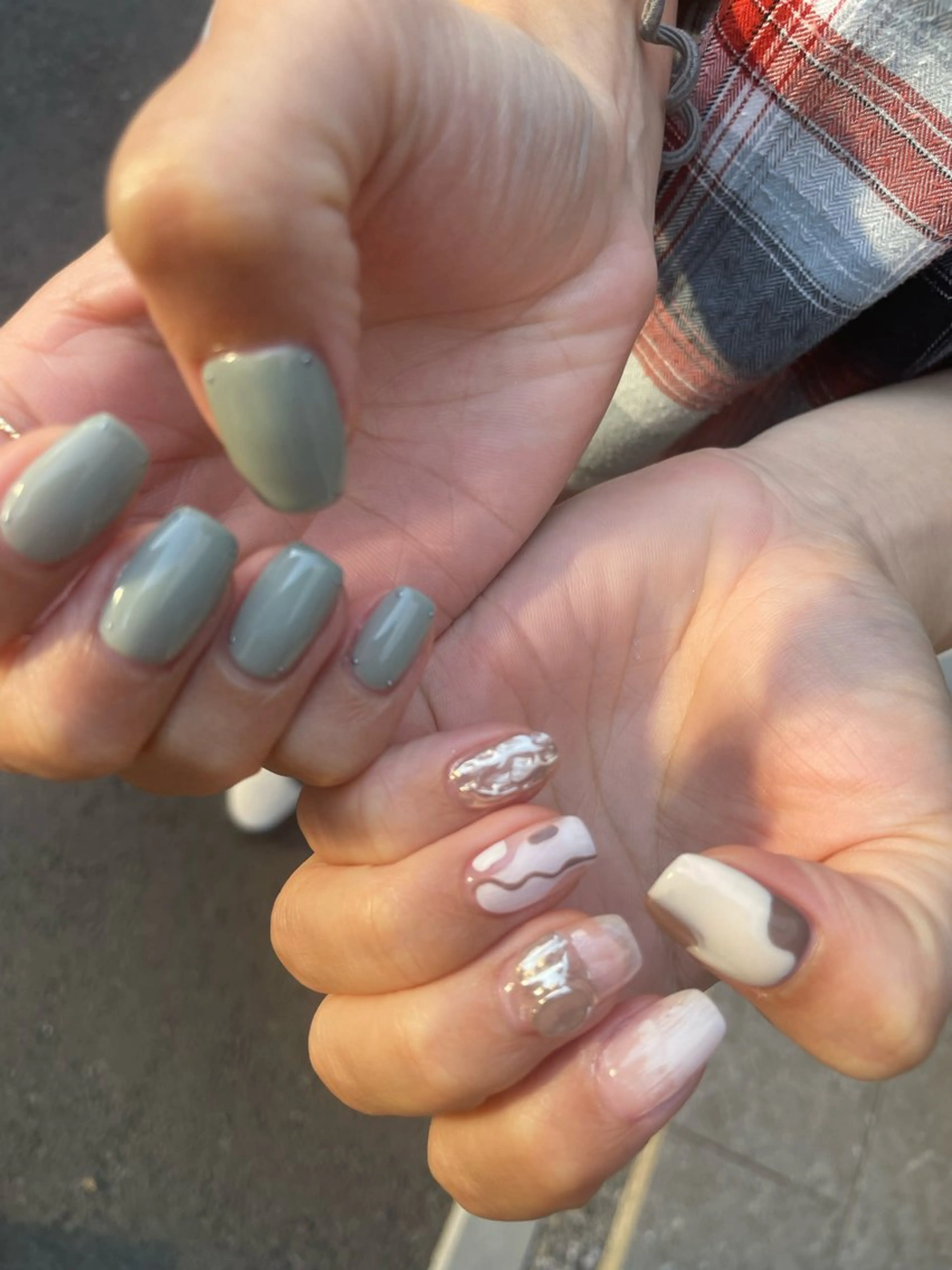 ネイル 韓国ネイル ニュアンスネイル オフィスネイル シンプルネイル 春ネイル MH_ Nailのネイルデザイン