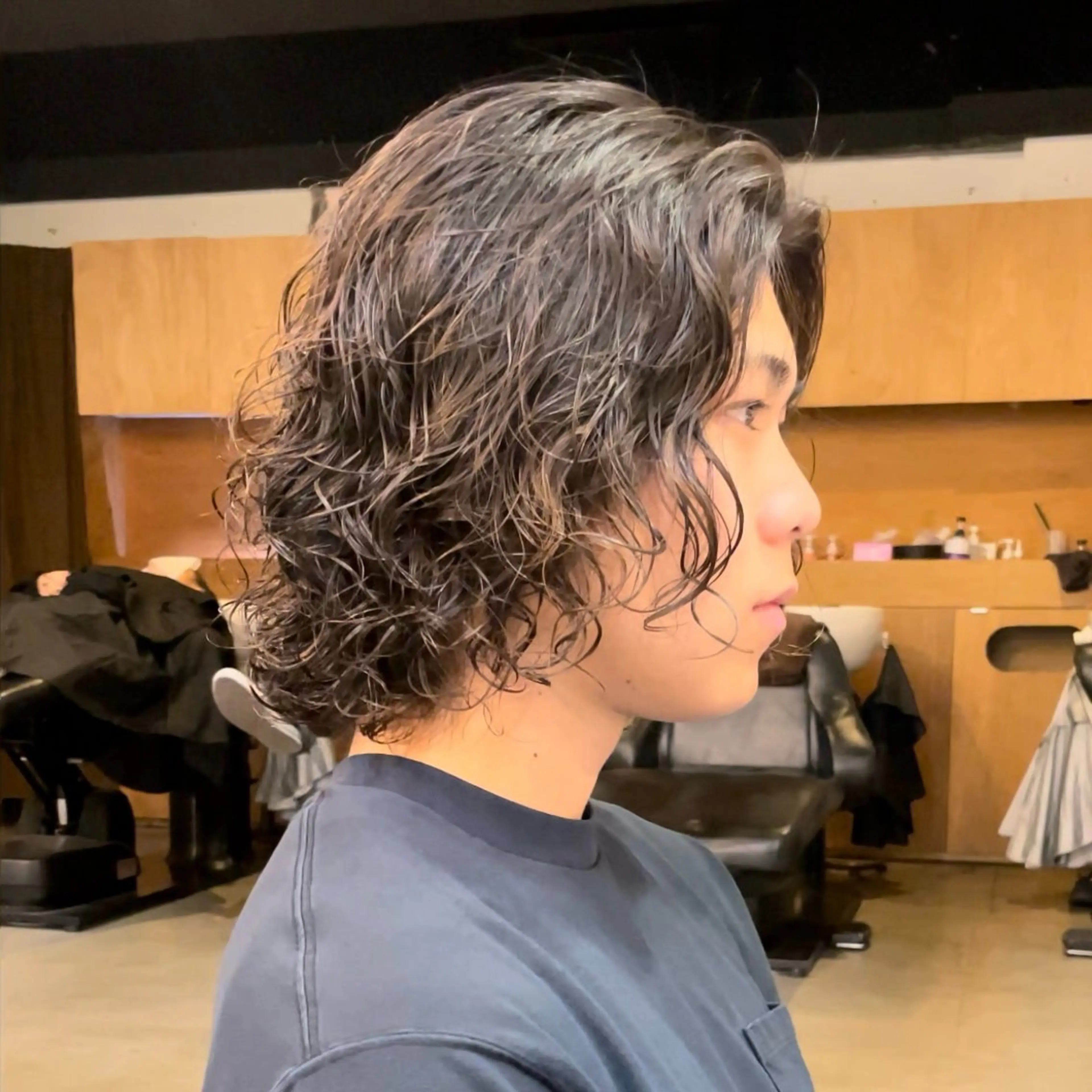 ミディアム パーマ メンズ 🔥メンズショート 職人🔥大澤龍也のヘアスタイル