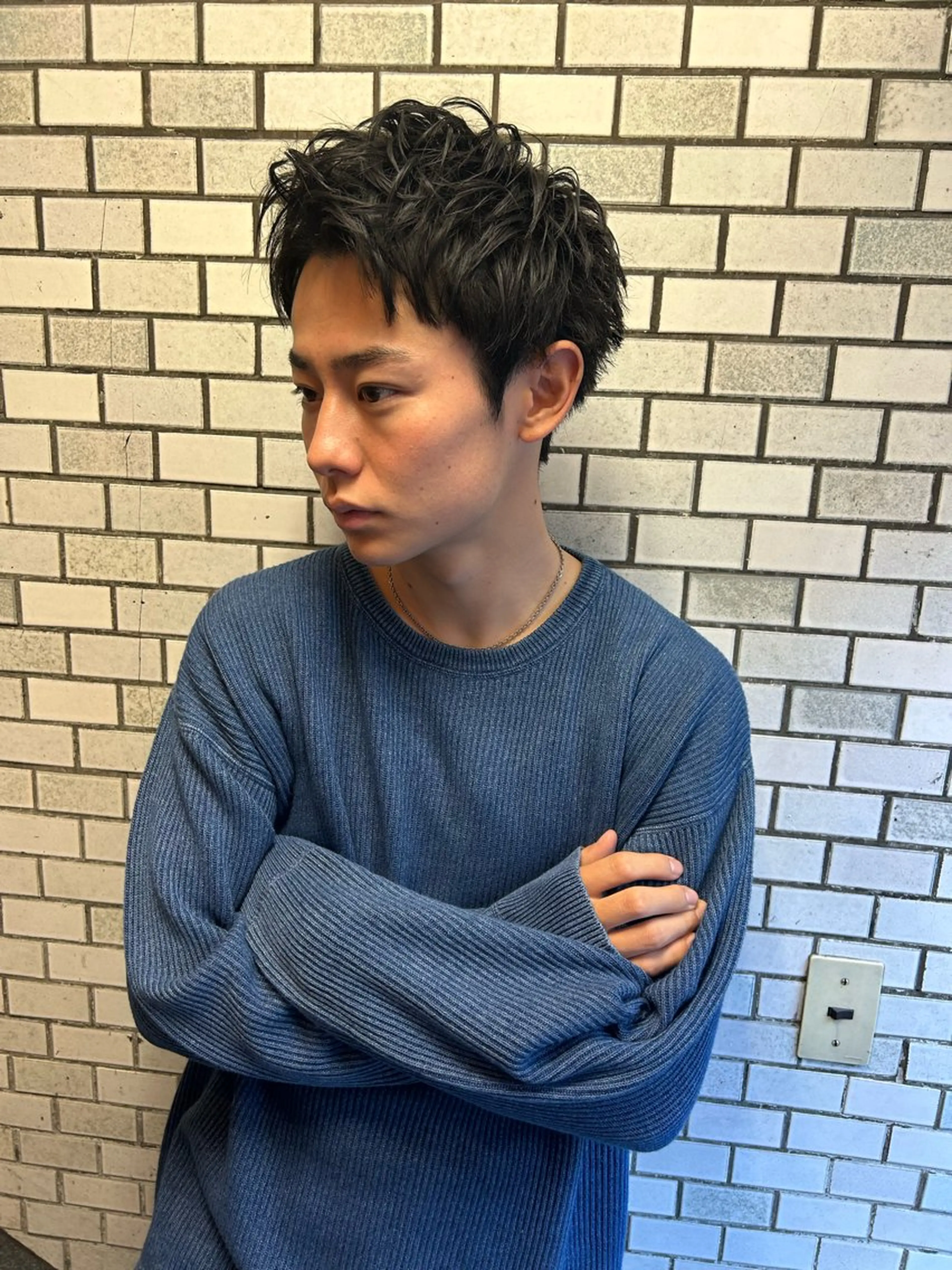 ショート メンズ メンズブリーチ メンズハイライト メンズインナーカラー メンズパーマ プードルパーマ カット 💈メンズ短髪特化 ✂︎伊藤大輝💈のヘアスタイル