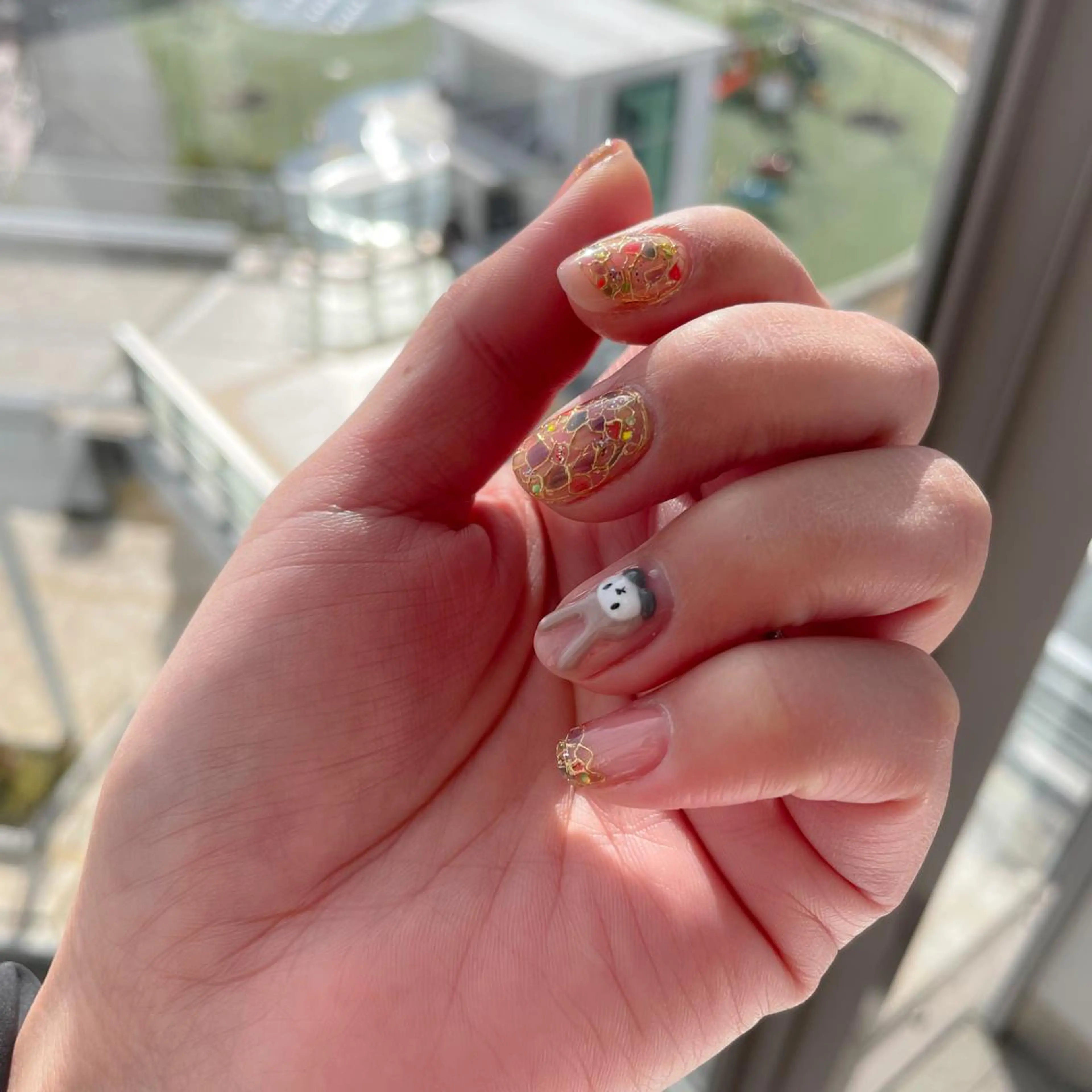 ネイル Rainbow nailsくろちゃんのネイルデザイン