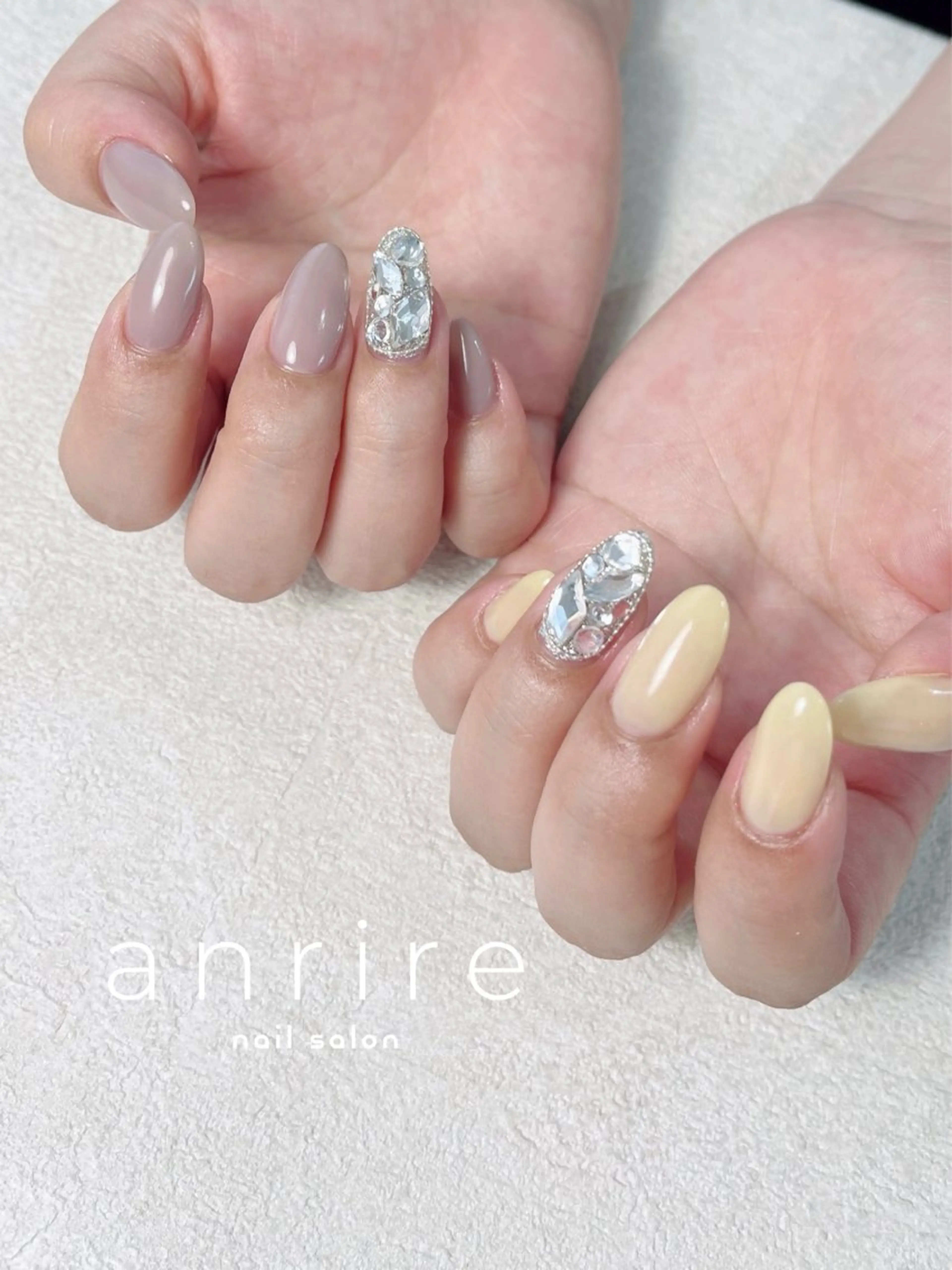 ネイル ジェルネイル キラキラネイル ワンカラーネイル パラジェル シンプルネイル ハンドネイル nailsalon anrireのネイルデザイン