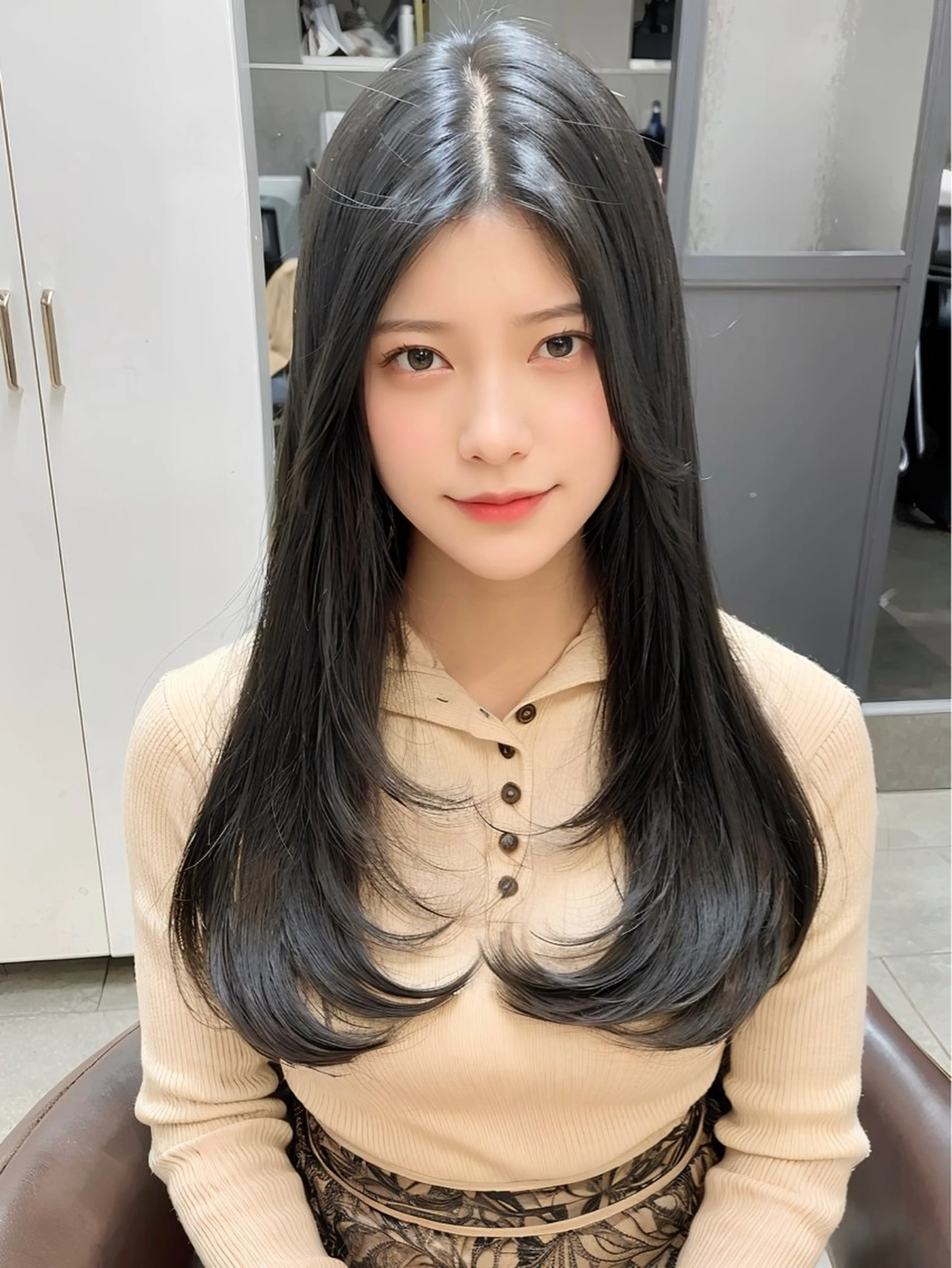 ロング neaf六本木所属・韓国風レイヤー ショート/犬塚 優介のヘアスタイル