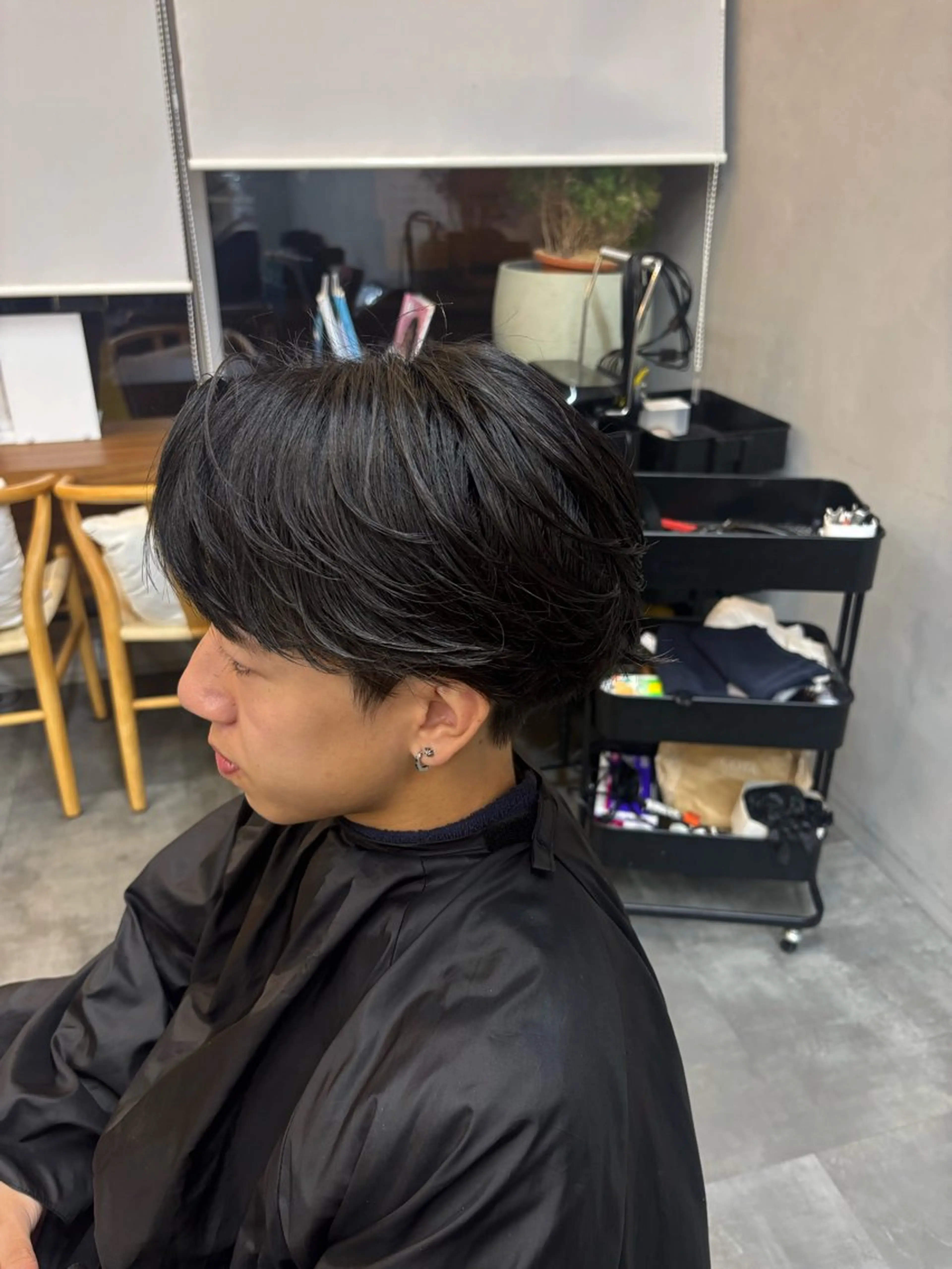 ショート メンズ カット パーマ 鹿児島 TSUBASAのヘアスタイル